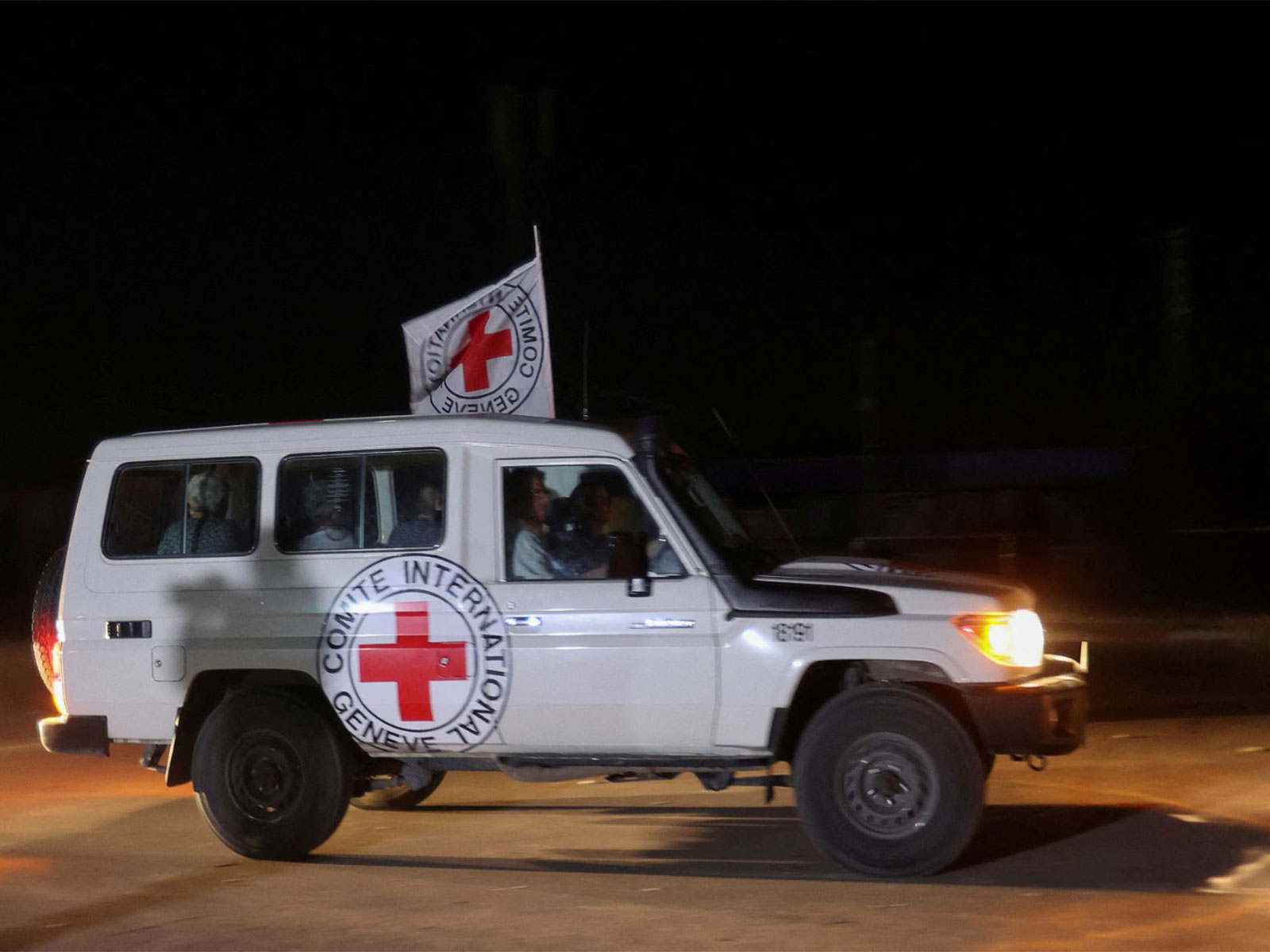 A Red Cross vehicle carrying abducted hostages by Hamas (File Photo/ Reuters) A Red Cross vehicle carrying abducted hostages by Hamas (File Photo/ Reuters)