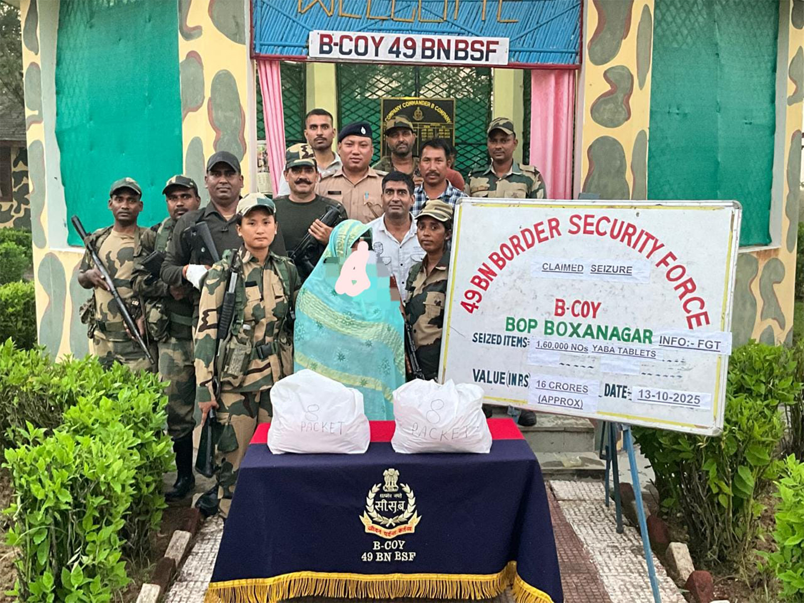 BSF and NCB seizes yaba tables in Tripura. (Photo/BSF) BSF and NCB seizes yaba tables in Tripura. (Photo/BSF)