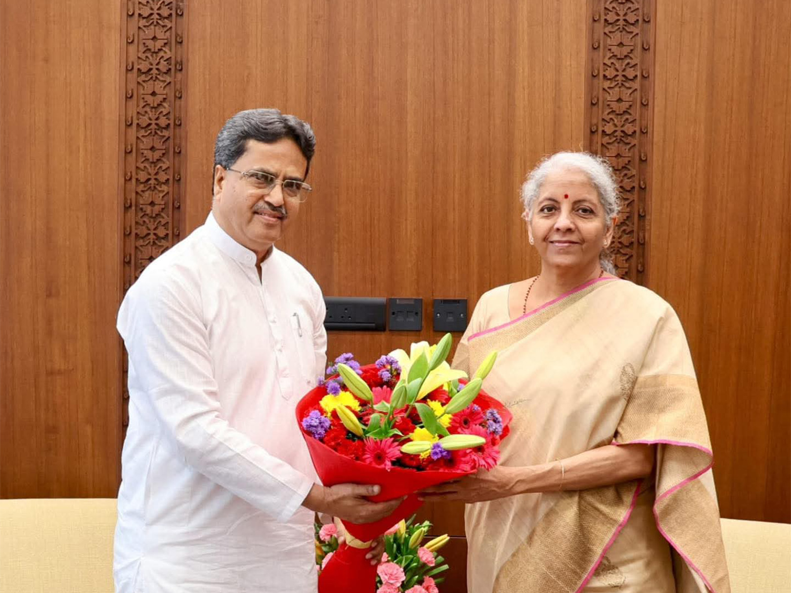 Tripura Chief Minister Manik Saha meets Union Finance Minister Nirmala Sitharaman in Delhi (Photo/Tripura CMO) Tripura Chief Minister Manik Saha meets Union Finance Minister Nirmala Sitharaman in Delhi (Photo/Tripura CMO)