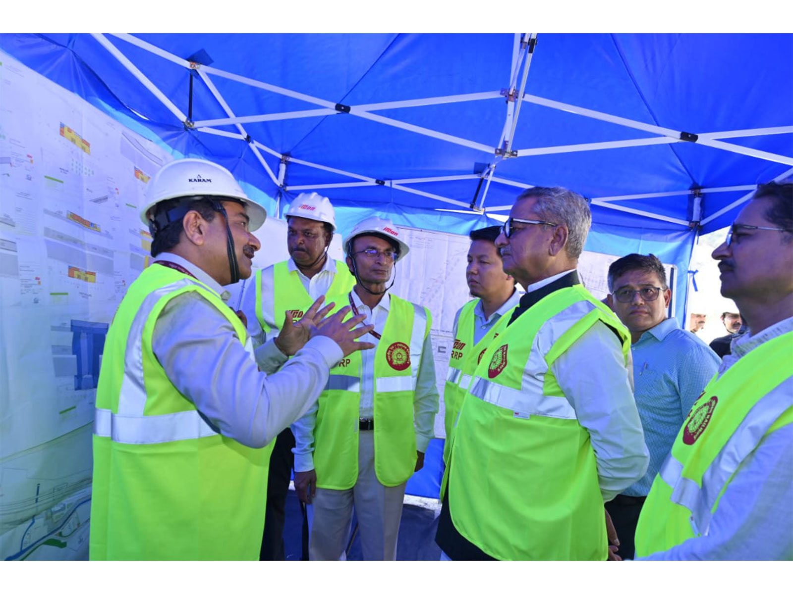 Sikkim Governor Om Prakash Mathur reviews progress of Sivok-Rangpo railway line project (Photo/ANI) Sikkim Governor Om Prakash Mathur reviews progress of Sivok-Rangpo railway line project (Photo/ANI)