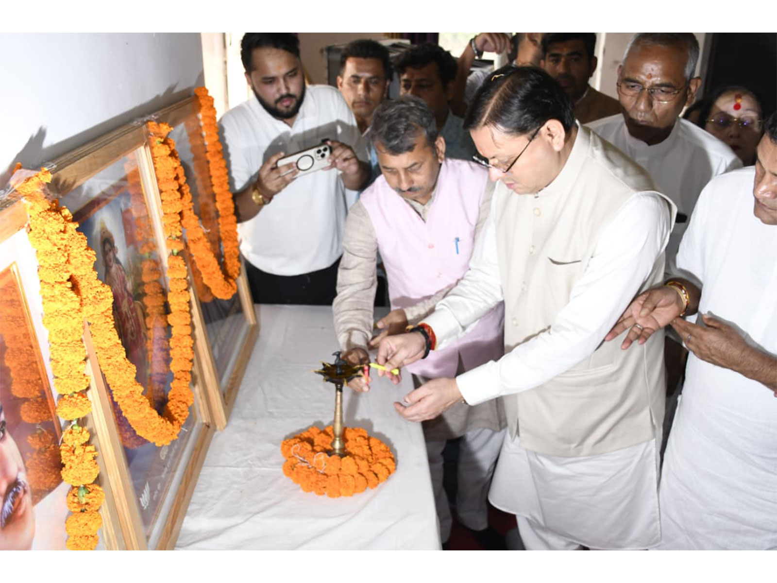 Uttarakhand CM Pushkar Singh Dhami in Haldwani on Monday. (Photo/ANI) Uttarakhand CM Pushkar Singh Dhami in Haldwani on Monday. (Photo/ANI)
