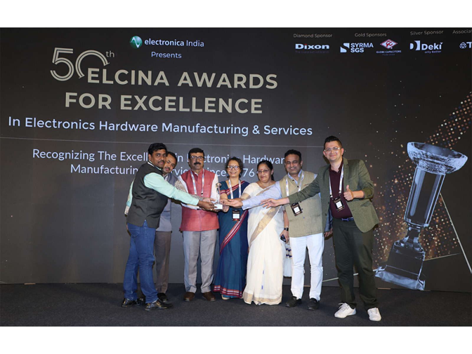 Brandworks Team receiving 1st runner award (for Research & Development) at the 50th ELCINA Award Ceremony, Hotel Lalit, New Delhi, under the strong leadership of Ishwar Kumhar and Nikita Kumawat. Brandworks Team receiving 1st runner award (for Research & Development) at the 50th ELCINA Award Ceremony, Hotel Lalit, New Delhi, under the strong leadership of Ishwar Kumhar and Nikita Kumawat.