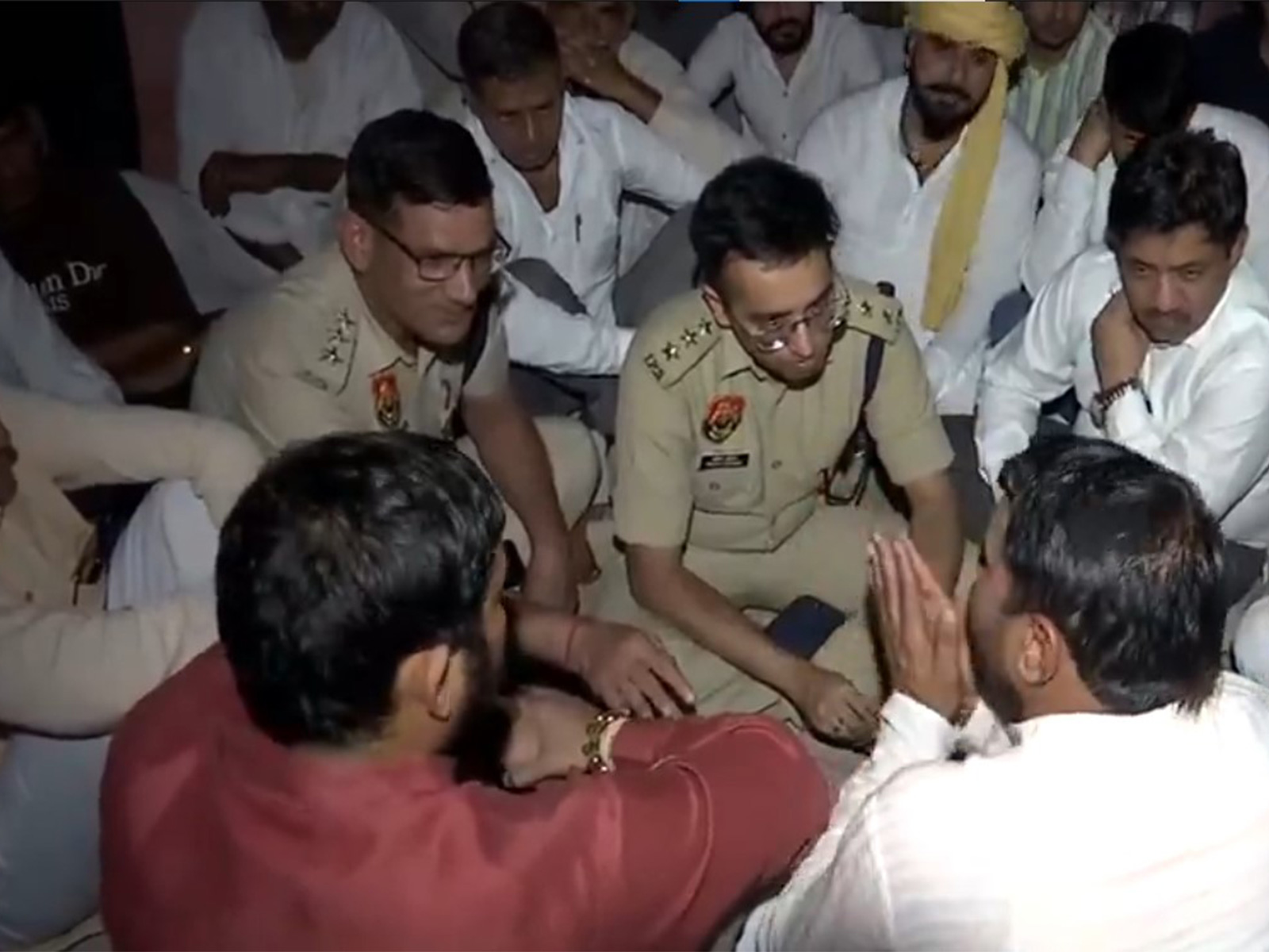 Rohtak ASP Pratik Agrawal and SDM Ashish Kumar meet with family members of ASI Sandeep (Photo/ANI) Rohtak ASP Pratik Agrawal and SDM Ashish Kumar meet with family members of ASI Sandeep (Photo/ANI)