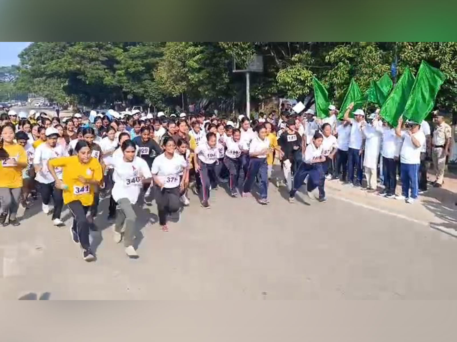 District-level Red Run held in Agartala to raise awareness on HIV, AIDS, drug abuse (Photo/ANI) District-level Red Run held in Agartala to raise awareness on HIV, AIDS, drug abuse (Photo/ANI)
