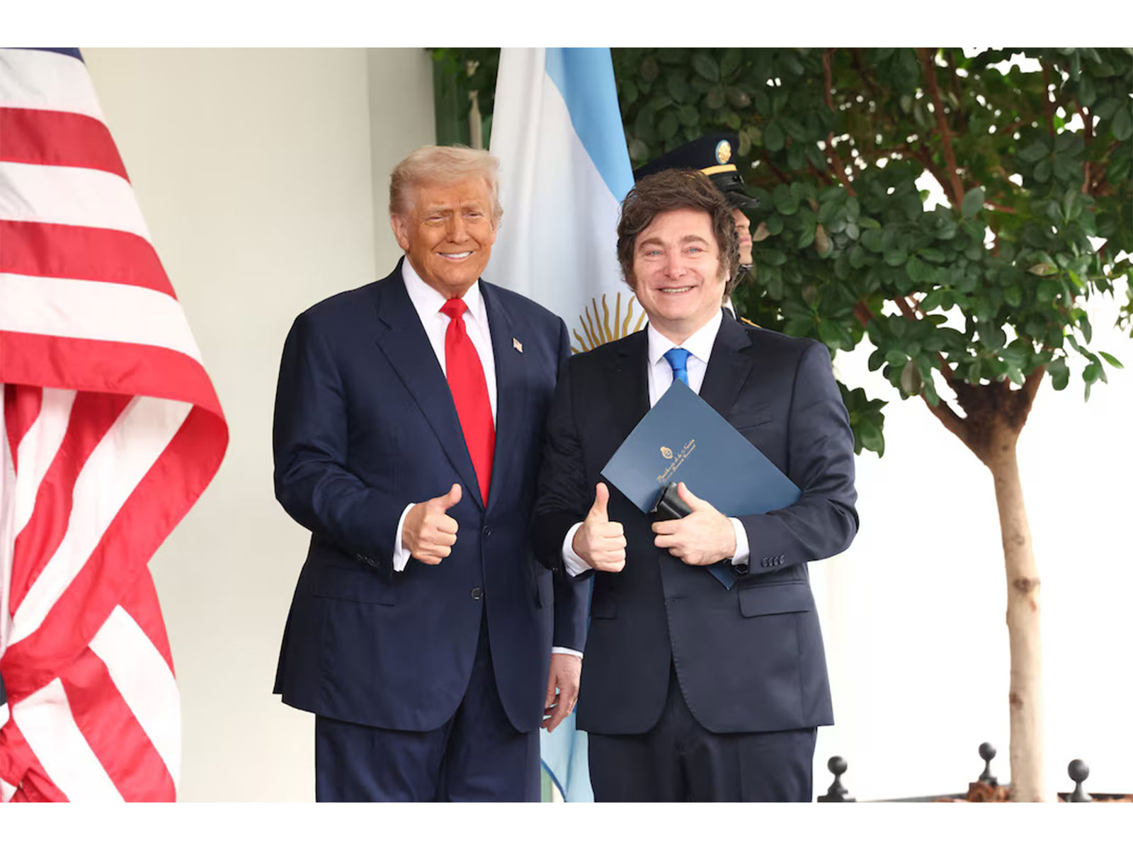 US President Donald Trump welcomes Argentinian President Javier Milei at the White House in Washington.(Photo/Reuters) US President Donald Trump welcomes Argentinian President Javier Milei at the White House in Washington.(Photo/Reuters)