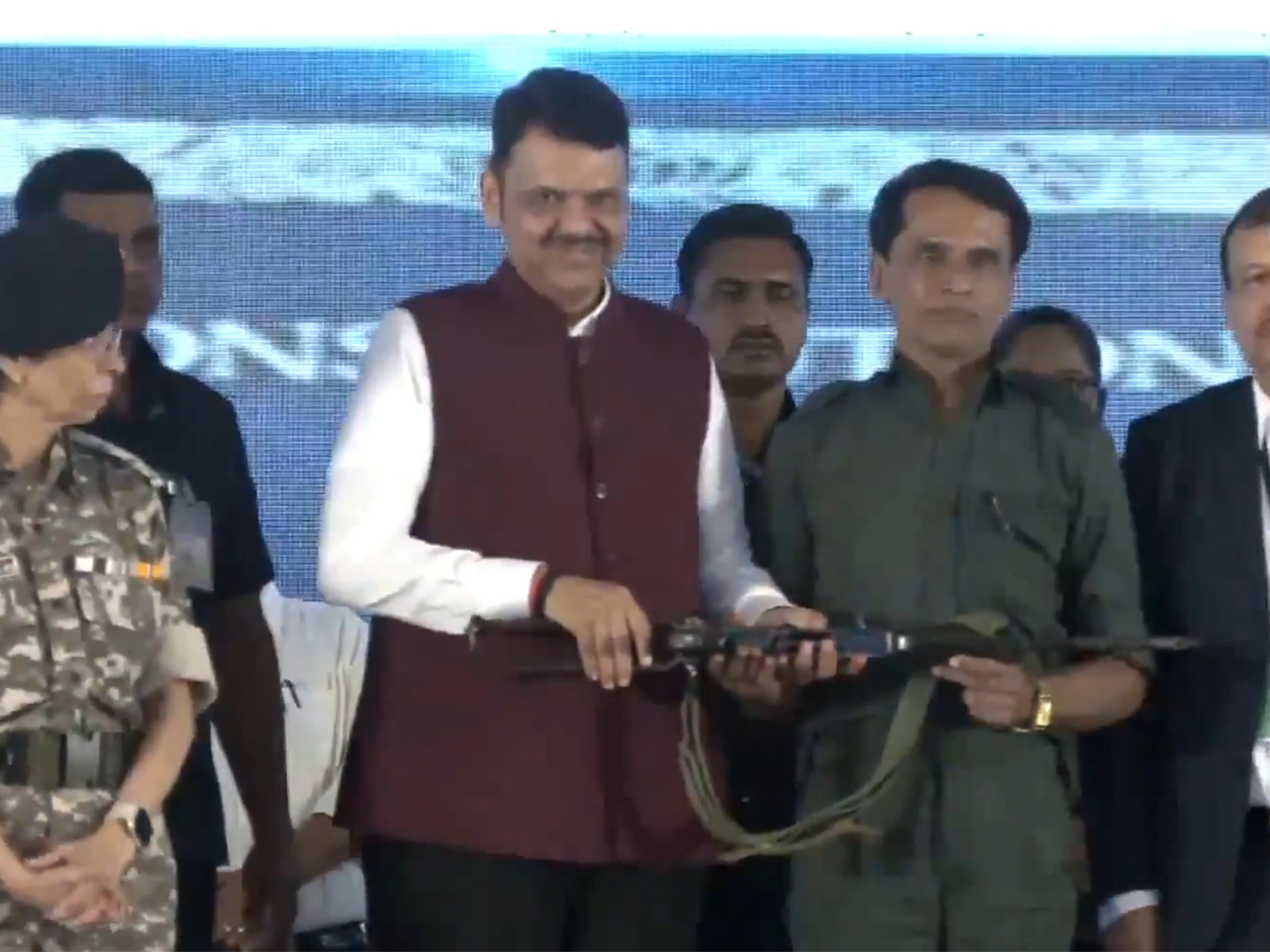 Naxal Commander Mallojula Venugopal Rao surrenders in the presence of CM Devendra Fadnavis at Gadchiroli Police Headquarters (Photo/ANI) Naxal Commander Mallojula Venugopal Rao surrenders in the presence of CM Devendra Fadnavis at Gadchiroli Police Headquarters (Photo/ANI)