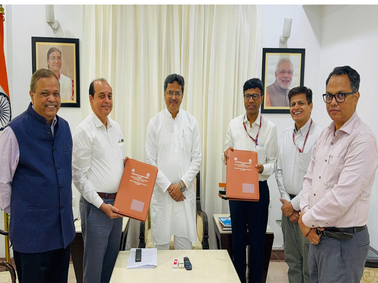 Tripura CM Manik Saha during signing of MoU with AIIMS, New Delhi. (Photo/ANI) Tripura CM Manik Saha during signing of MoU with AIIMS, New Delhi. (Photo/ANI)