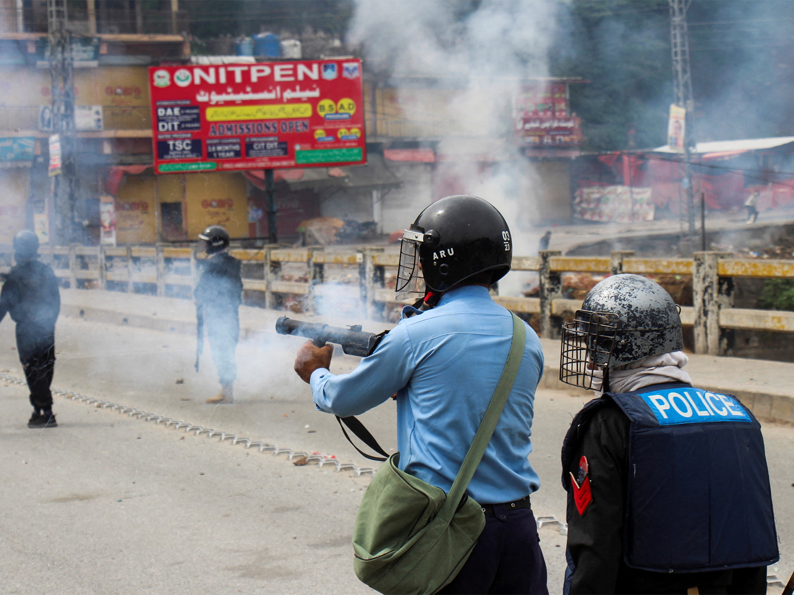 File photo of police firing teargas on protestors in PoJK (Photo/ Reuters) File photo of police firing teargas on protestors in PoJK (Photo/ Reuters)