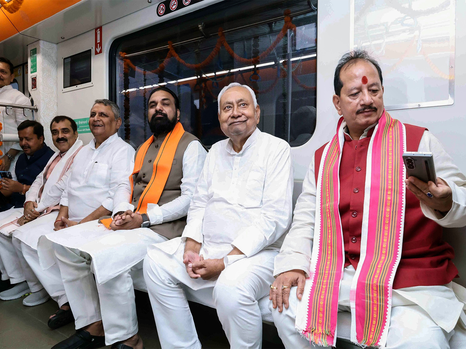Bihar Chief Minister Nitish Kumar, along with Deputy Chief Ministers Samrat Choudhary and Vijay Kumar Sinha. (File Photo/ANI) Bihar Chief Minister Nitish Kumar, along with Deputy Chief Ministers Samrat Choudhary and Vijay Kumar Sinha. (File Photo/ANI)