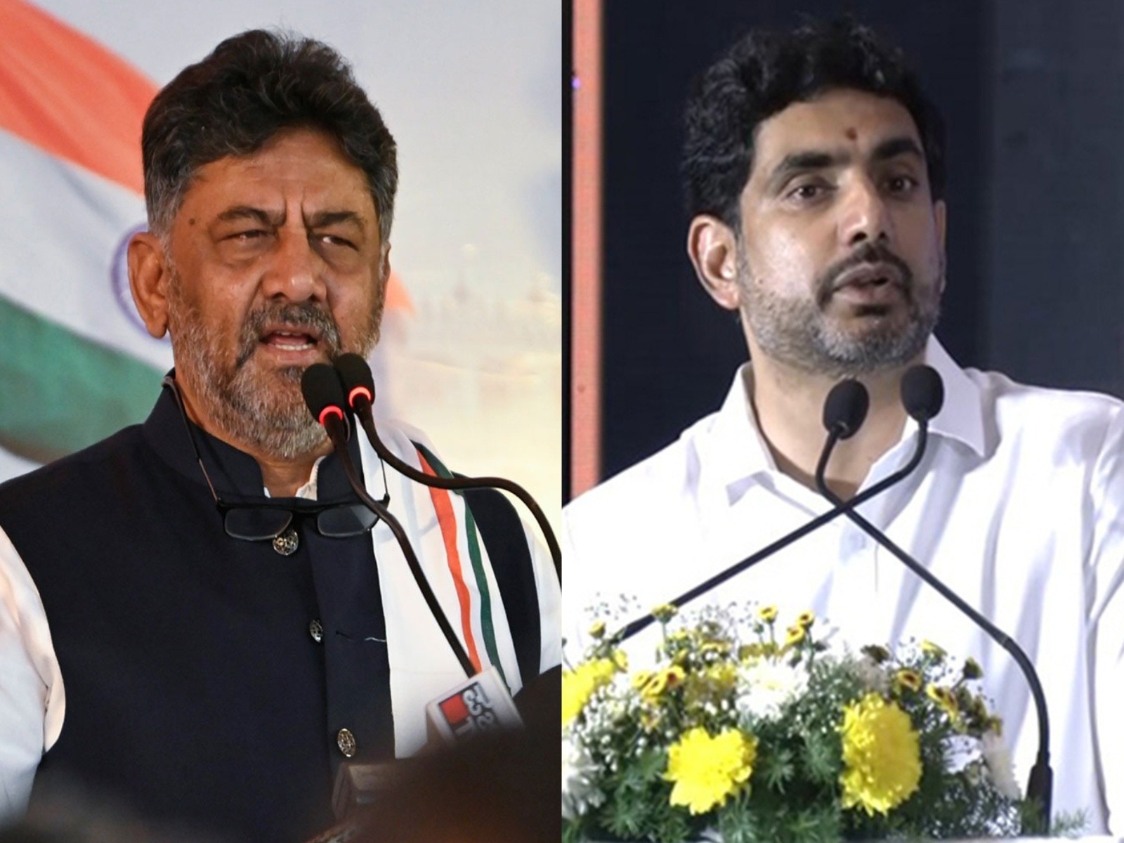 Karnataka DyCM DK Shivakumar and Andhra Pradesh Minister Nara Lokesh (Photo/ANI) Karnataka DyCM DK Shivakumar and Andhra Pradesh Minister Nara Lokesh (Photo/ANI)