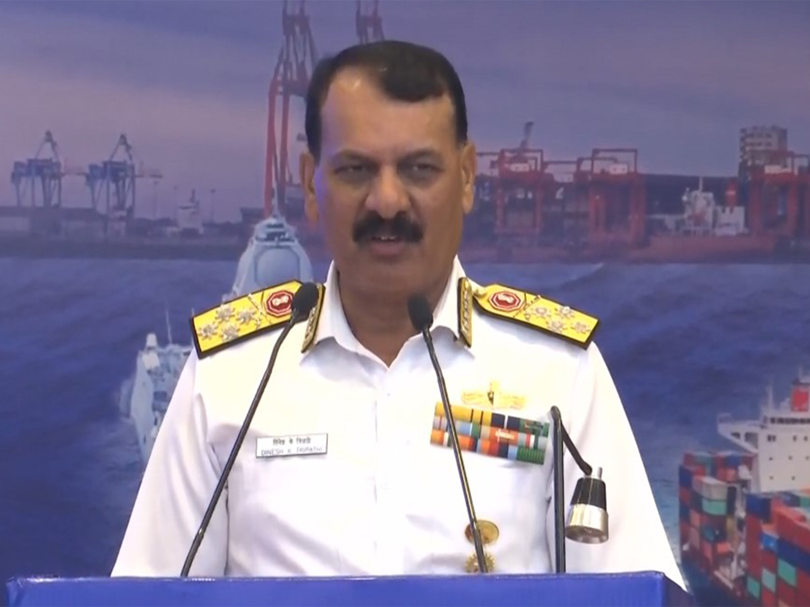 Admiral Dinesh K. Tripathi, the Chief of Naval Staff (CNS) (Photo/ANI) Admiral Dinesh K. Tripathi, the Chief of Naval Staff (CNS) (Photo/ANI)