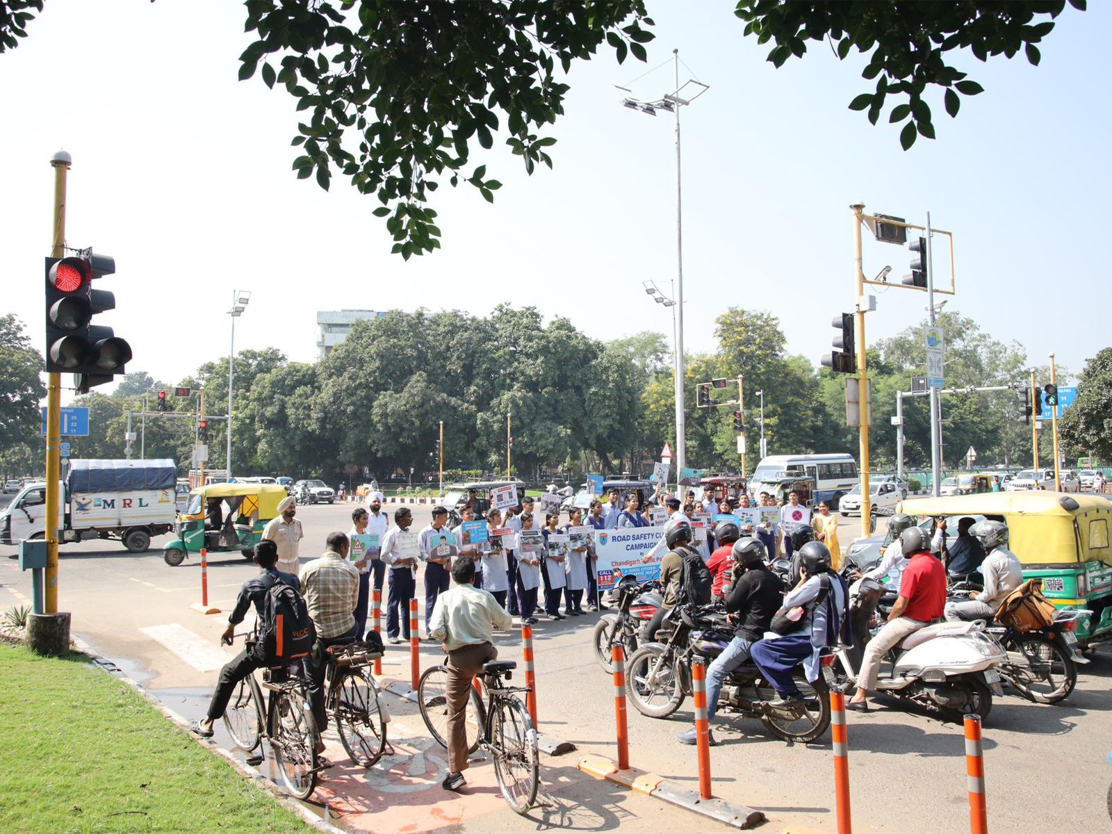Visual of the Chandigarh Police road safety campaign (Photo: Chandigarh Police) Visual of the Chandigarh Police road safety campaign (Photo: Chandigarh Police)