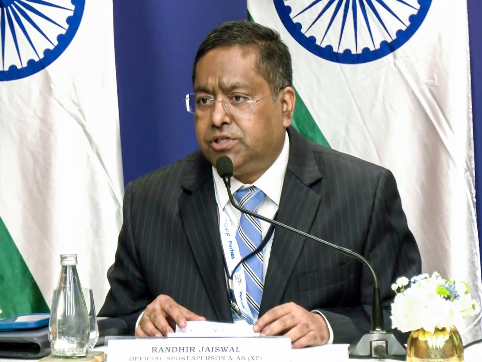 MEA spokesperson Randhir Jaiswal during a press briefing (File Photo/ANI) MEA spokesperson Randhir Jaiswal during a press briefing (File Photo/ANI)