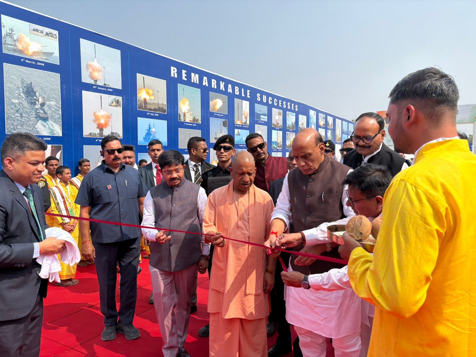 Defence Minister Rajnath Singh and Uttar Pradesh CM Yogi Adityanath (Photo/ANI) Defence Minister Rajnath Singh and Uttar Pradesh CM Yogi Adityanath (Photo/ANI)
