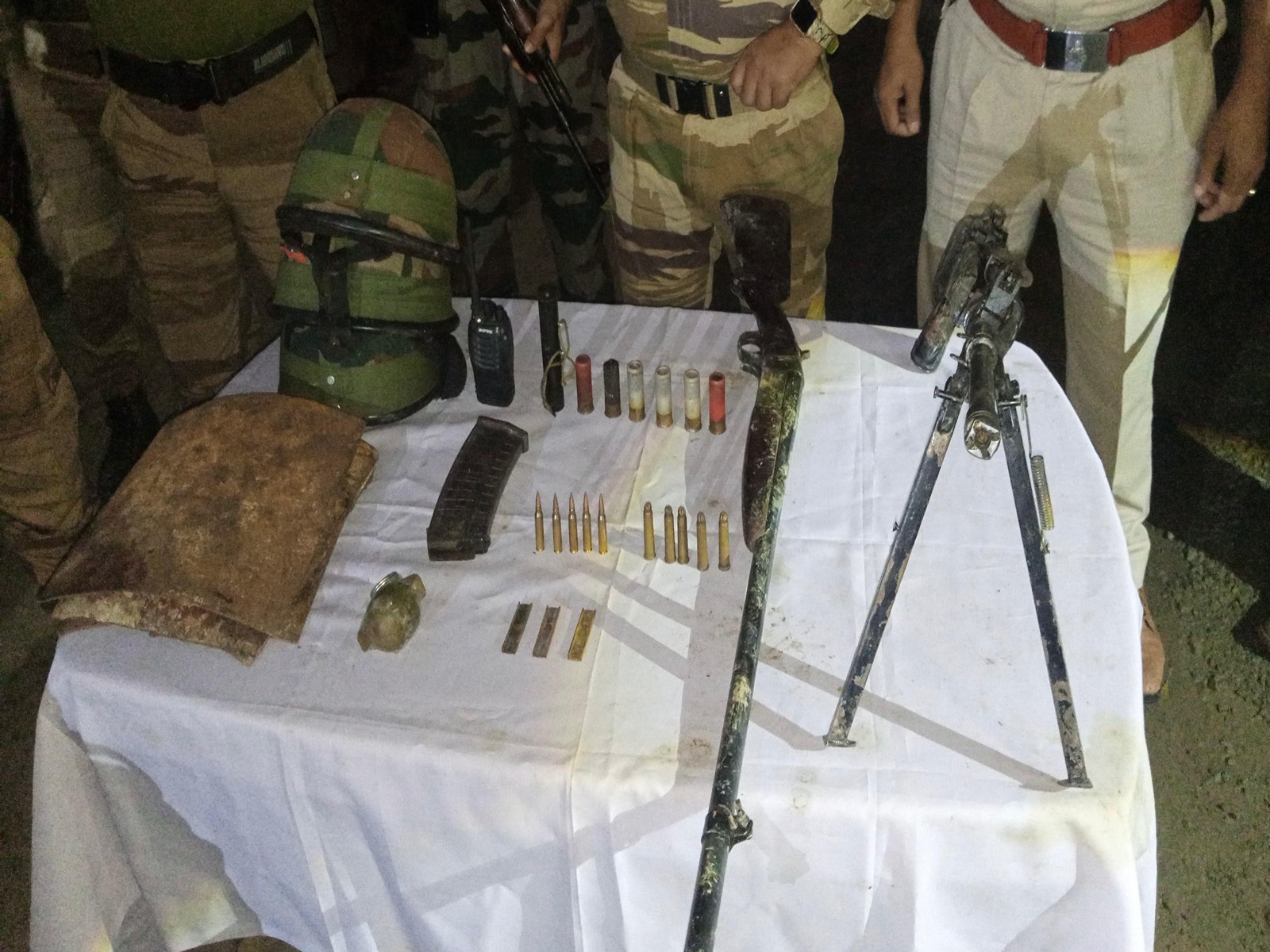 Seized arms and ammunition recovered in a joint operation in Manipur. (Photo/Assam Rifles) Seized arms and ammunition recovered in a joint operation in Manipur. (Photo/Assam Rifles)