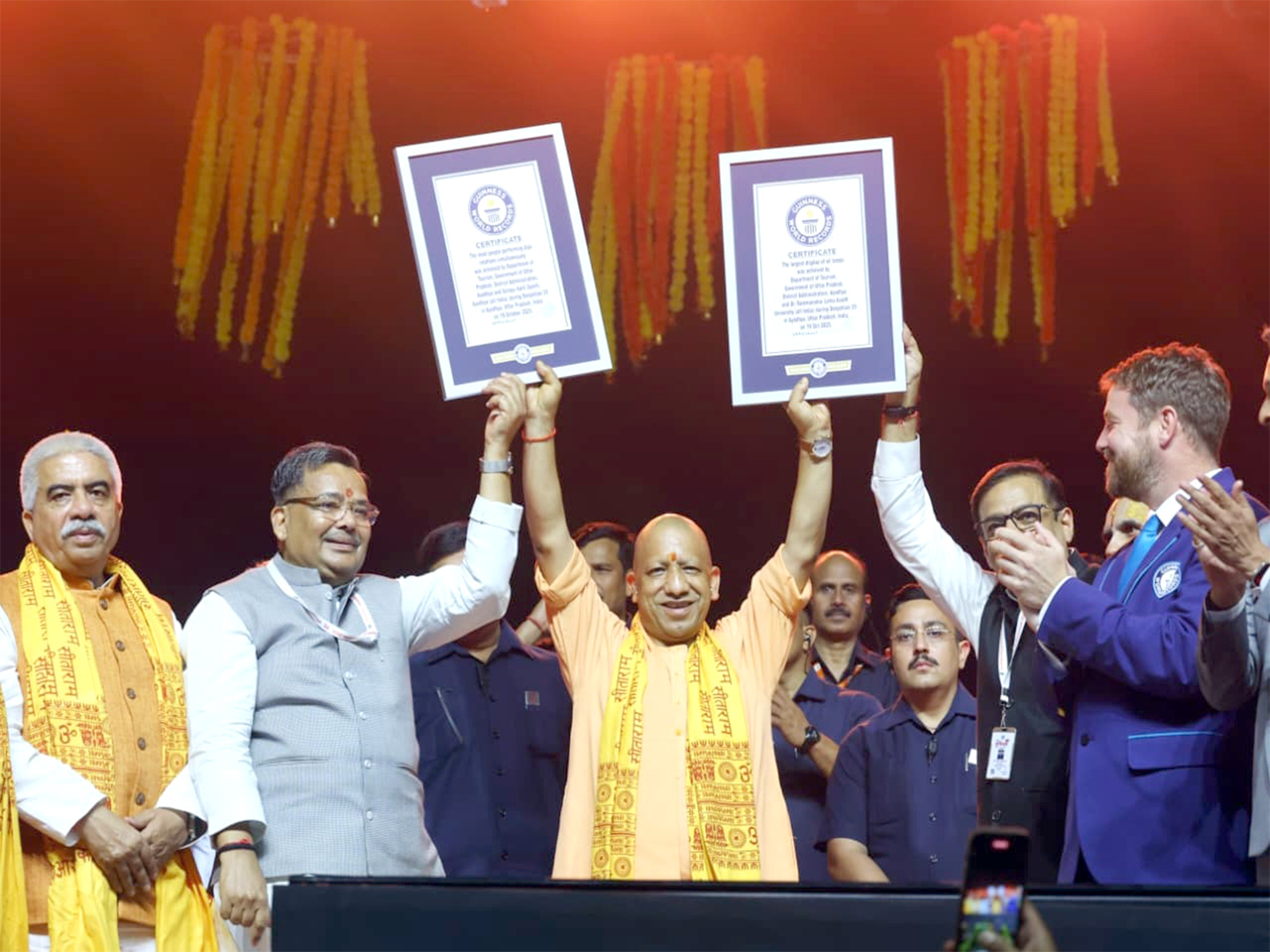 Yogi Adityanath lauds Ayodhya's Guinness World Records entry (Photo/X/@myogiadityanath) Yogi Adityanath lauds Ayodhya's Guinness World Records entry (Photo/X/@myogiadityanath)