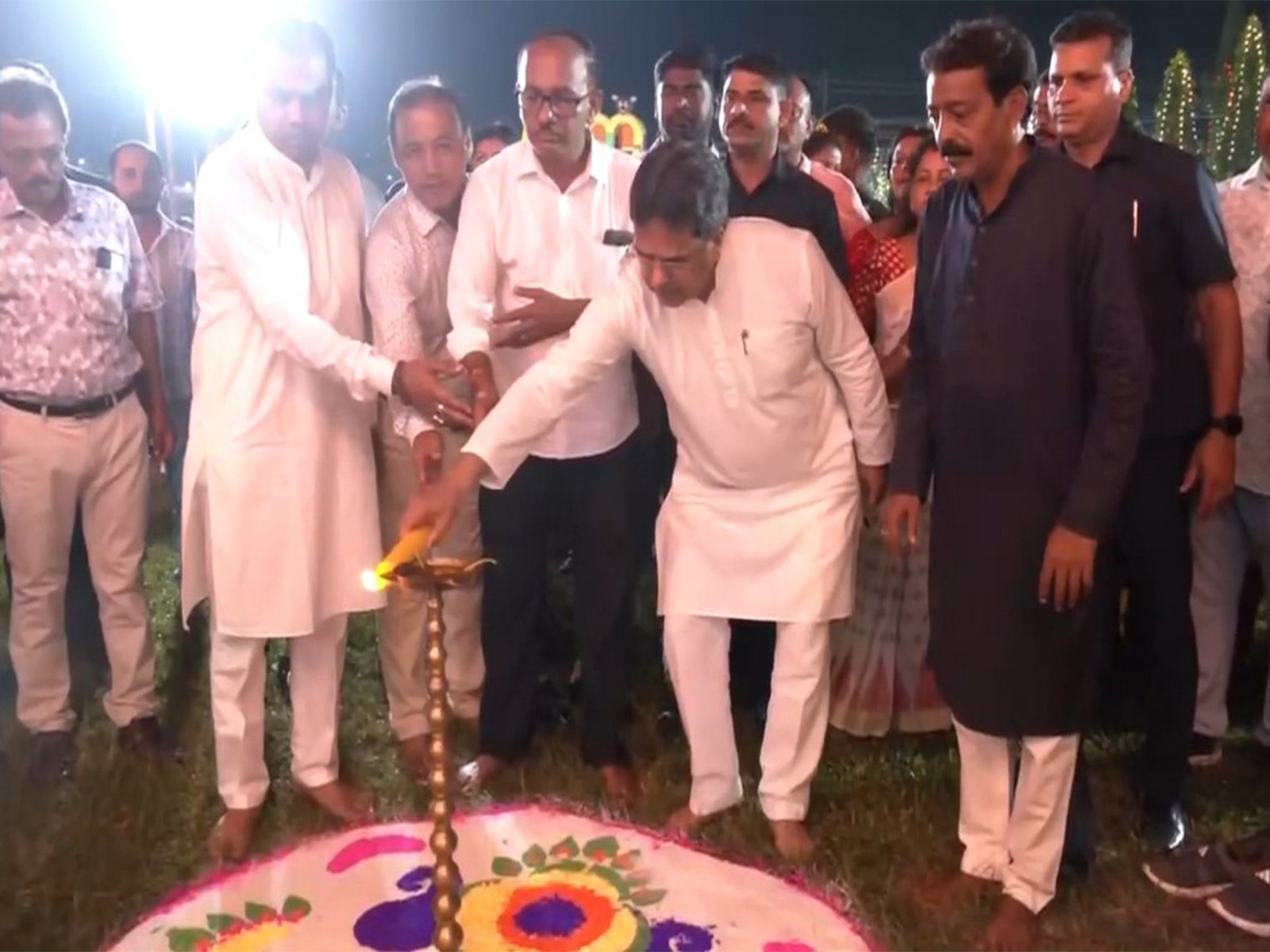 Tripura CM Manik Saha inaugurates Kali Puja pandals on Diwali (Photo/ANI) Tripura CM Manik Saha inaugurates Kali Puja pandals on Diwali (Photo/ANI)