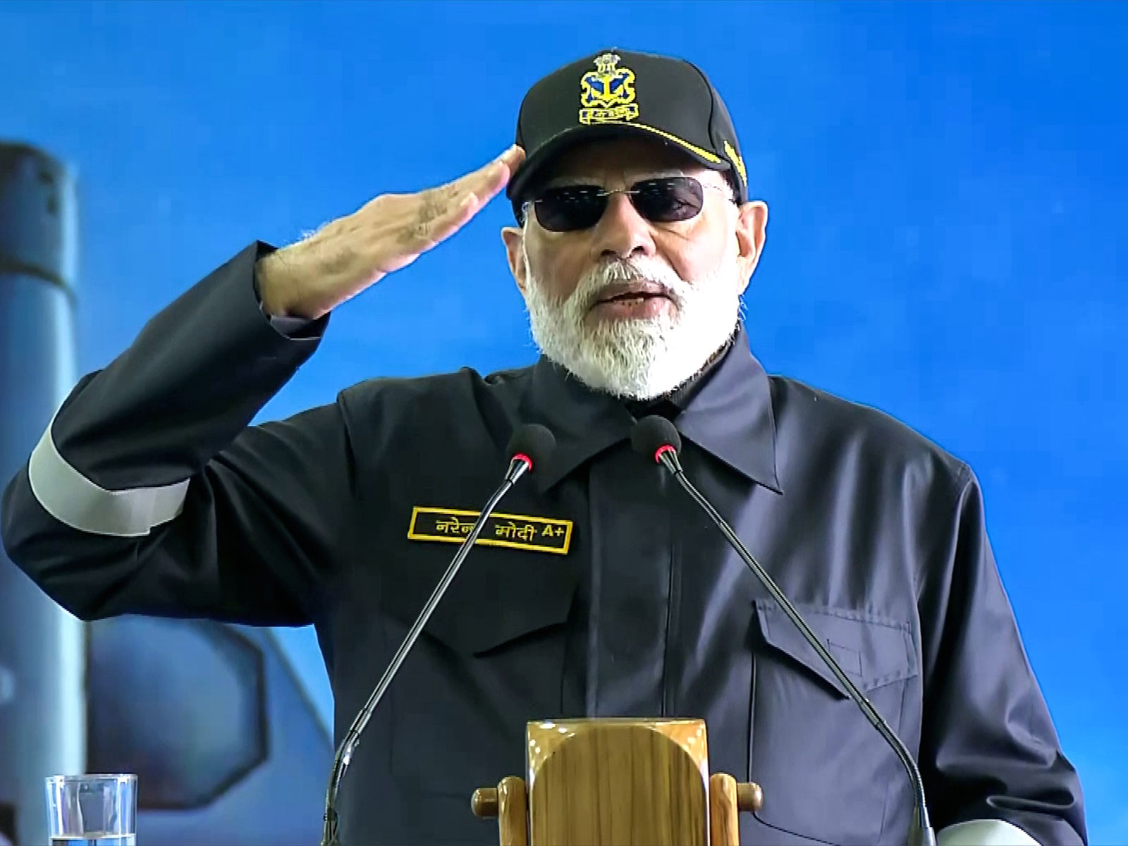 PM Modi addressed Navy personnel aboard indigenous aircraft carrier INS Vikrant. (Photo/ANI) PM Modi addressed Navy personnel aboard indigenous aircraft carrier INS Vikrant. (Photo/ANI)