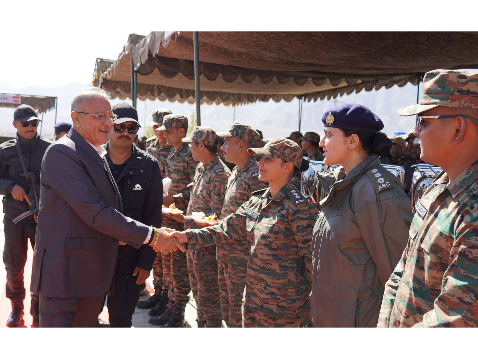 Ladakh Lt Governor Kavinder Gupta celebrated Diwali with Army jawans at Rinchen Auditorium, Leh. (Photo/@lg_ladakh) Ladakh Lt Governor Kavinder Gupta celebrated Diwali with Army jawans at Rinchen Auditorium, Leh. (Photo/@lg_ladakh)