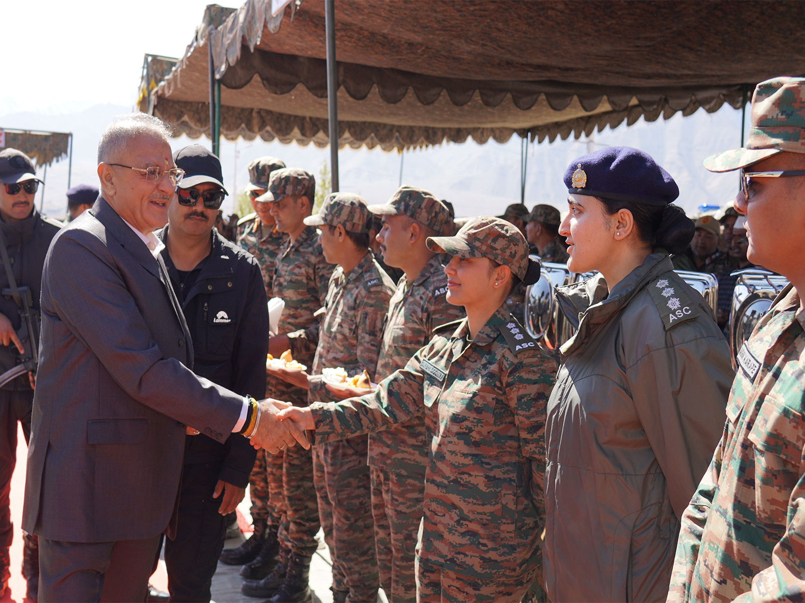 Ladakh Lt Governor Kavinder Gupta celebrated Diwali with Army personnel at Rinchen Auditorium, Leh. (Photo/@lg_ladakh) Ladakh Lt Governor Kavinder Gupta celebrated Diwali with Army personnel at Rinchen Auditorium, Leh. (Photo/@lg_ladakh)
