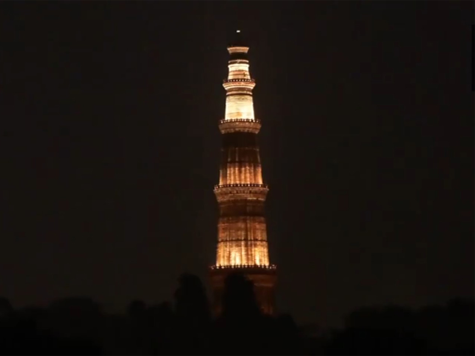 Qutab Minar in Delhi lit up with bright lights as India celebrates Diwali on Monday (Photo/ANI) Qutab Minar in Delhi lit up with bright lights as India celebrates Diwali on Monday (Photo/ANI)