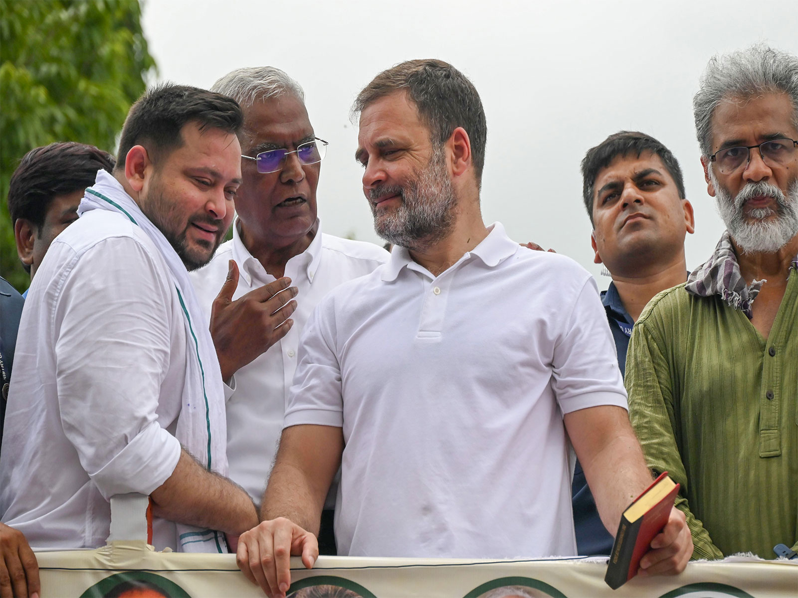 A visual of Mahagathbandhan leaders (Photo: ANI) A visual of Mahagathbandhan leaders (Photo: ANI)