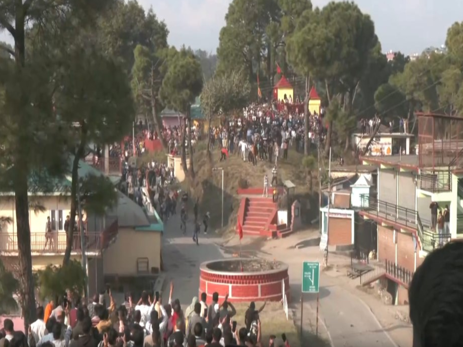 Villagers celebrating stone-pelting fair (Photo/ANI) Villagers celebrating stone-pelting fair (Photo/ANI)