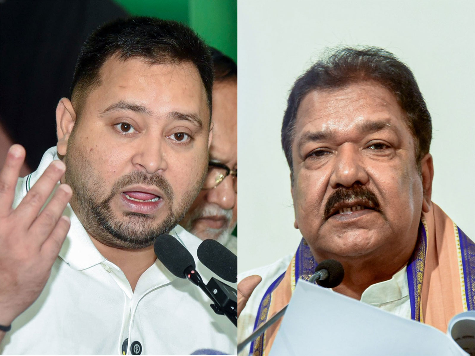 RJD leader Tejashwi Yadav and Bihar BJP chief Dilip Jaiswal (Photo/ANI) RJD leader Tejashwi Yadav and Bihar BJP chief Dilip Jaiswal (Photo/ANI)