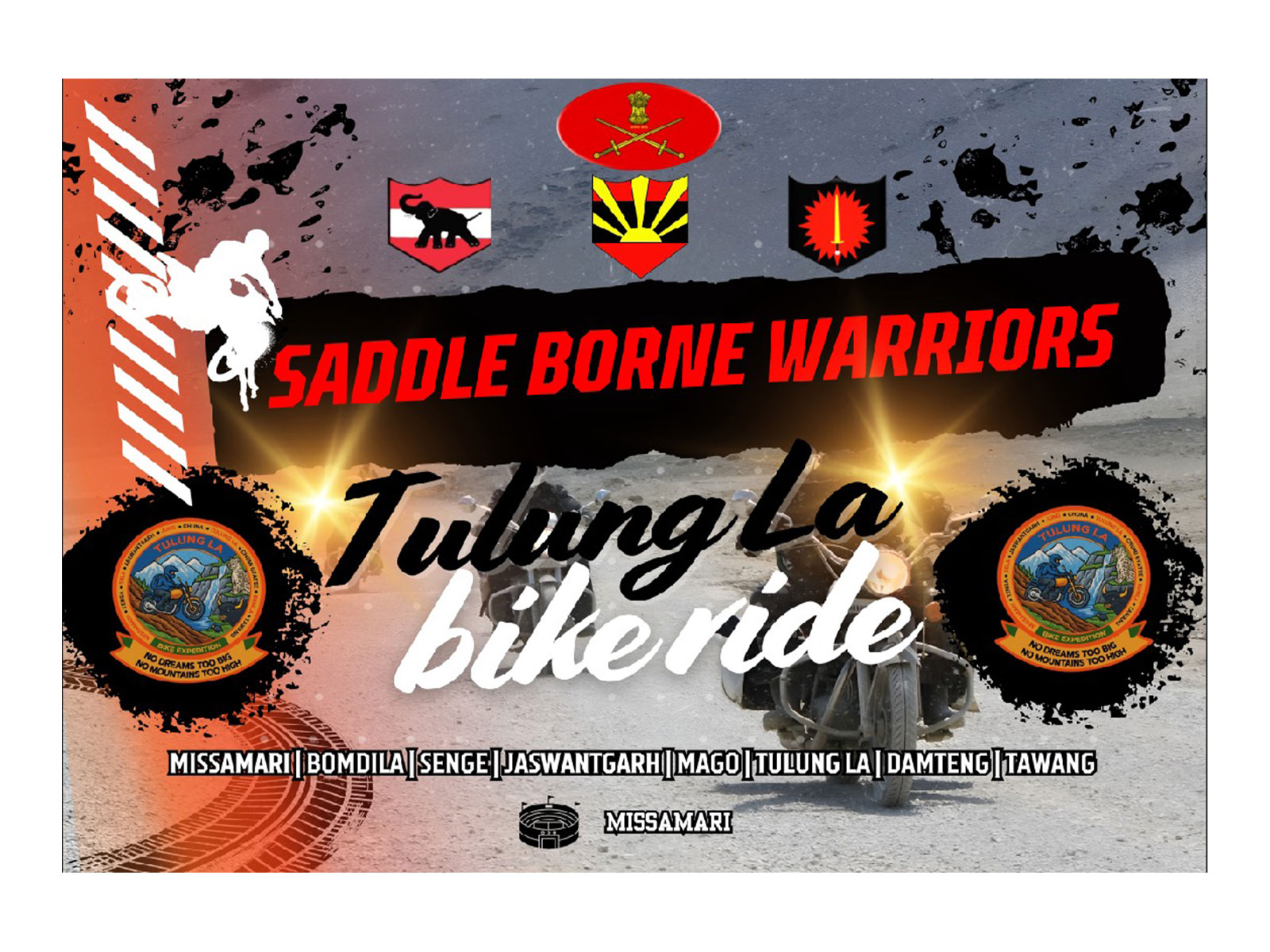 Gajraj Corps to organise “Saddle Borne Warriors” motorcycle rally (Photo: Indian Army) Gajraj Corps to organise “Saddle Borne Warriors” motorcycle rally (Photo: Indian Army)