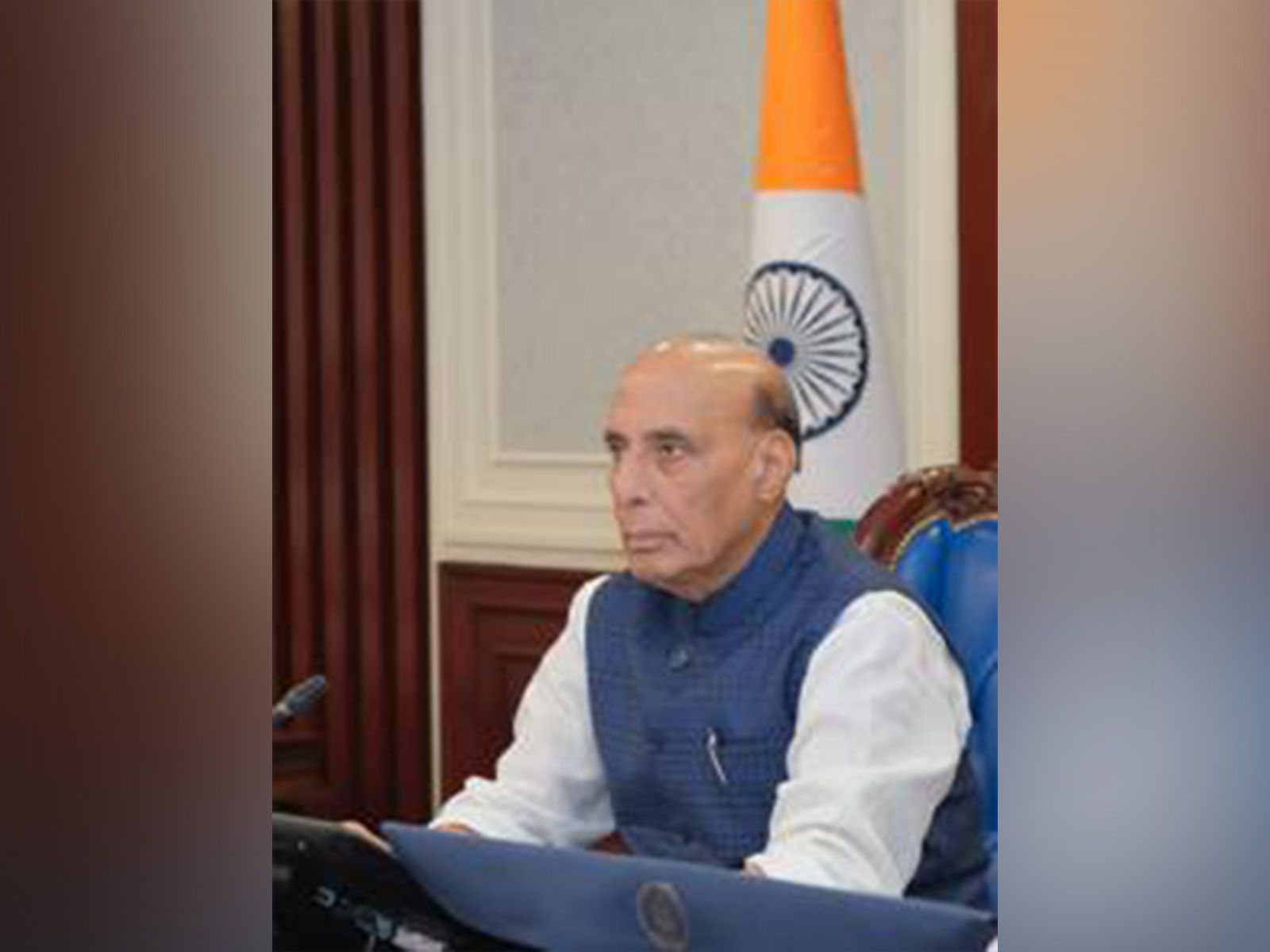 Defence Minister Rajnath Singh speaking at the Naval Commanders' Conference (Photo: PIB)  Defence Minister Rajnath Singh speaking at the Naval Commanders' Conference (Photo: PIB)