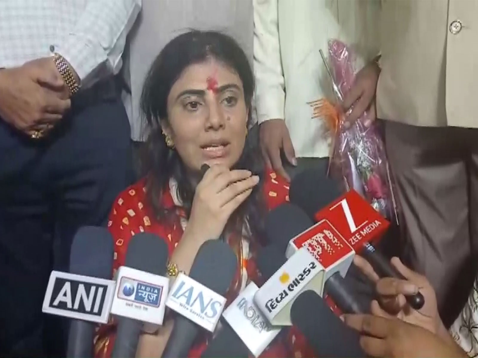 Gujarat minister for Primary, Secondary and Adult Education Rivaba Jadeja. (Photo/ANI) Gujarat minister for Primary, Secondary and Adult Education Rivaba Jadeja. (Photo/ANI)
