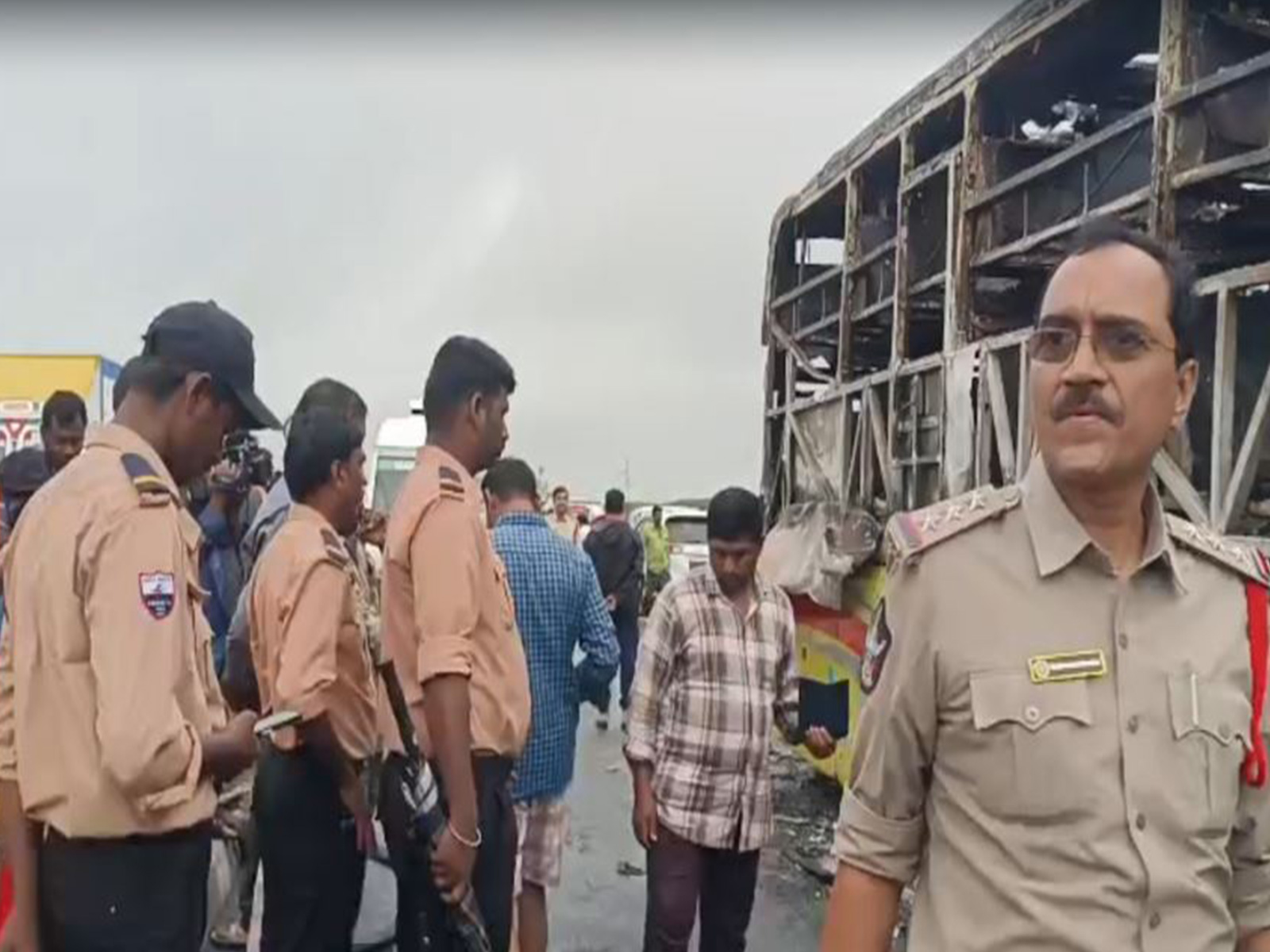 Visuals from the site of the incident in Kurnool ( Photo/ANI) Visuals from the site of the incident in Kurnool ( Photo/ANI)