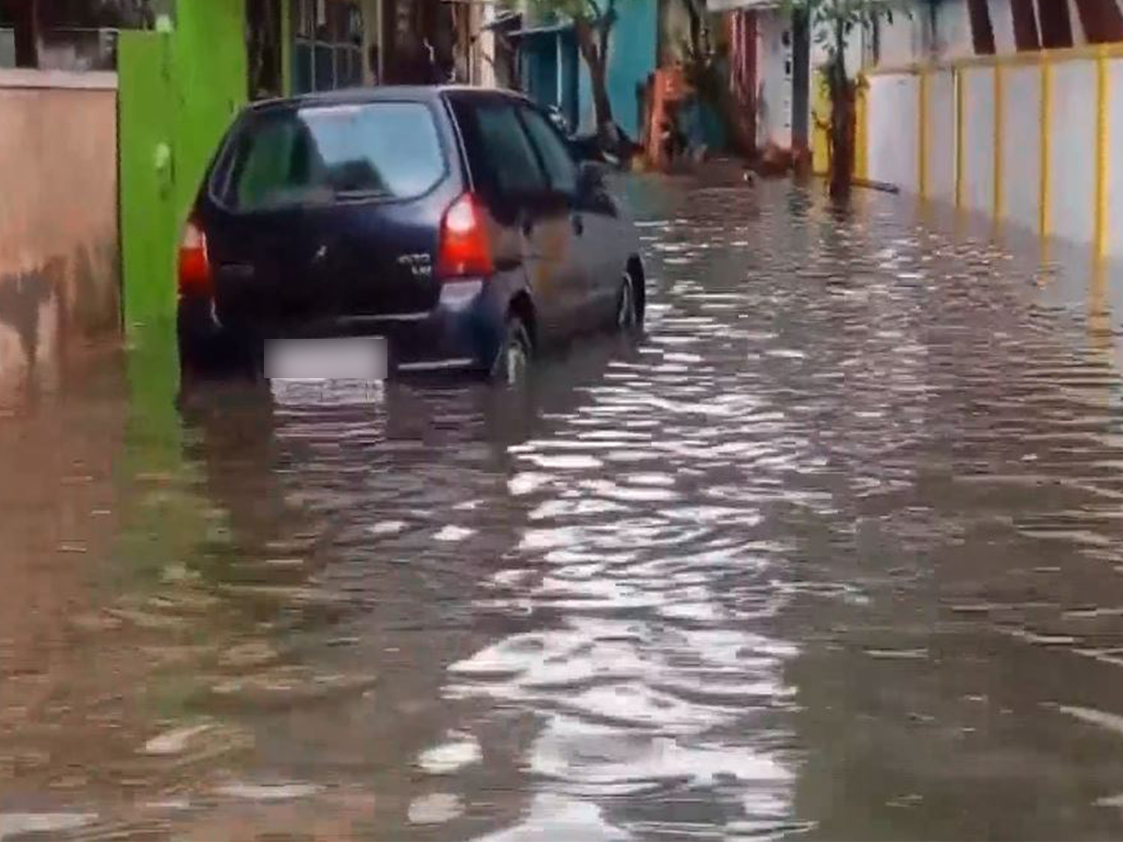 Waterlogging due to heavy rain in Puducherry (Photo/ANI) Waterlogging due to heavy rain in Puducherry (Photo/ANI)