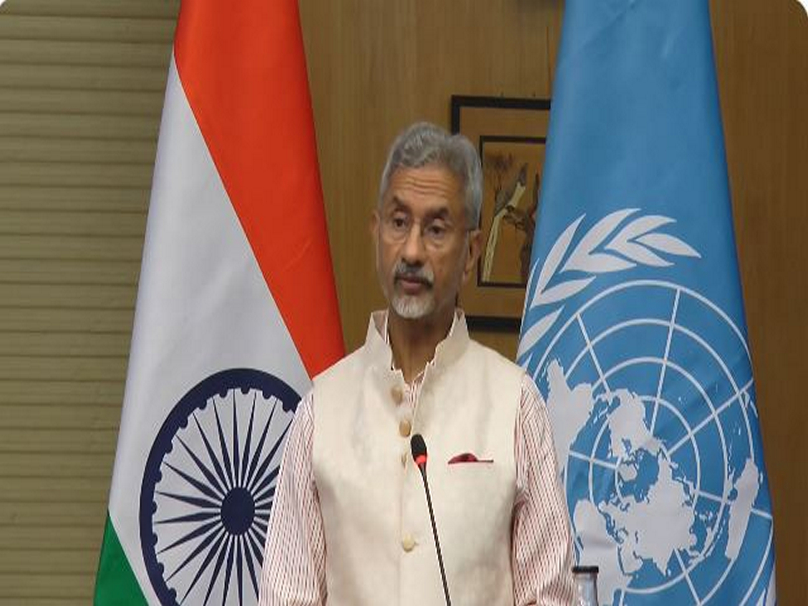External Affairs Minister S. Jaishankar addressing the 80th United Nations anniversary celebrations in New Delhi. (Image: X/@DrSJaishankar) External Affairs Minister S. Jaishankar addressing the 80th United Nations anniversary celebrations in New Delhi. (Image: X/@DrSJaishankar)