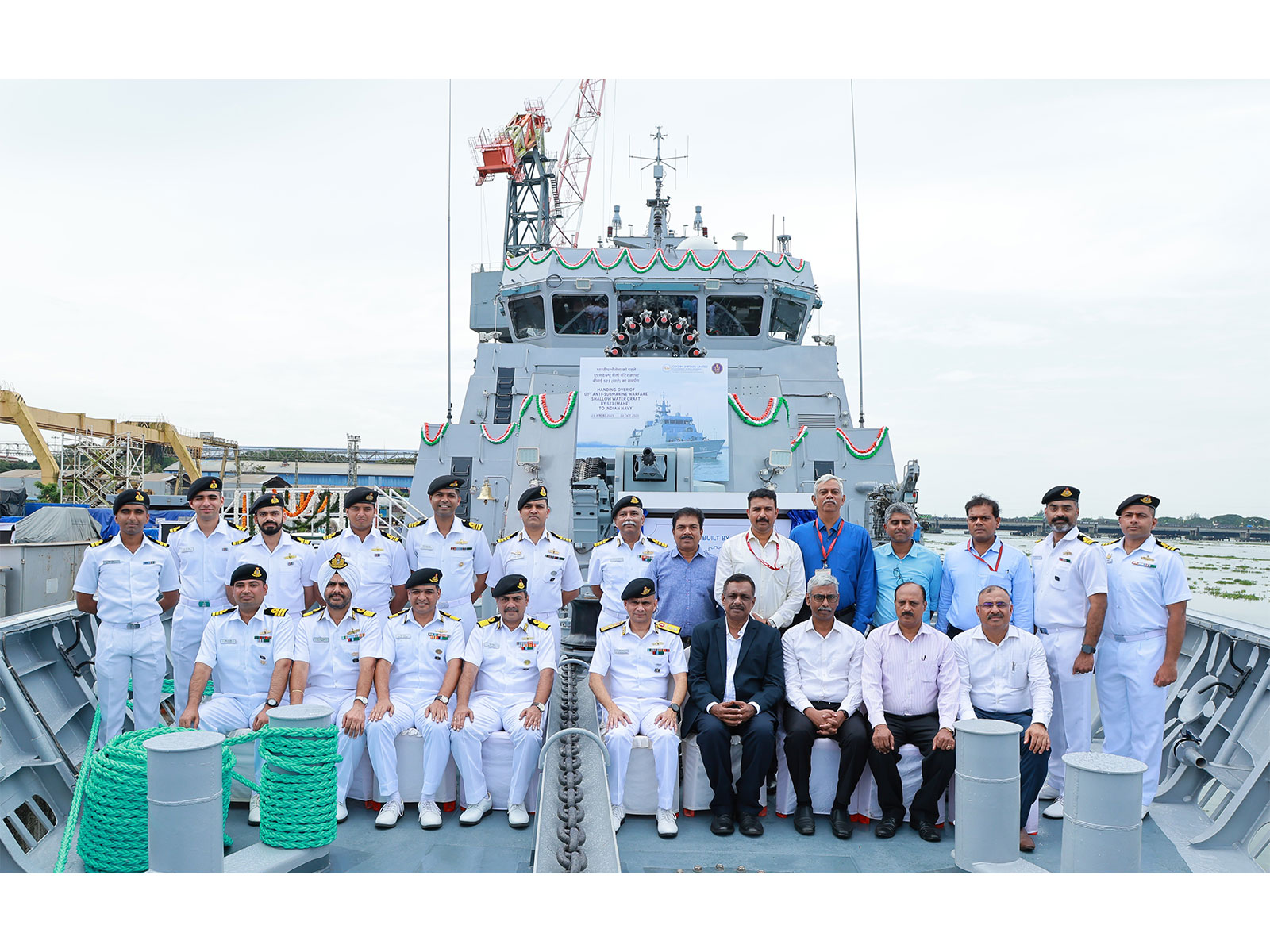 First anti-submarine warfare shallow water craft built by CSL, Kochi (Photo: PIB) First anti-submarine warfare shallow water craft built by CSL, Kochi (Photo: PIB)
