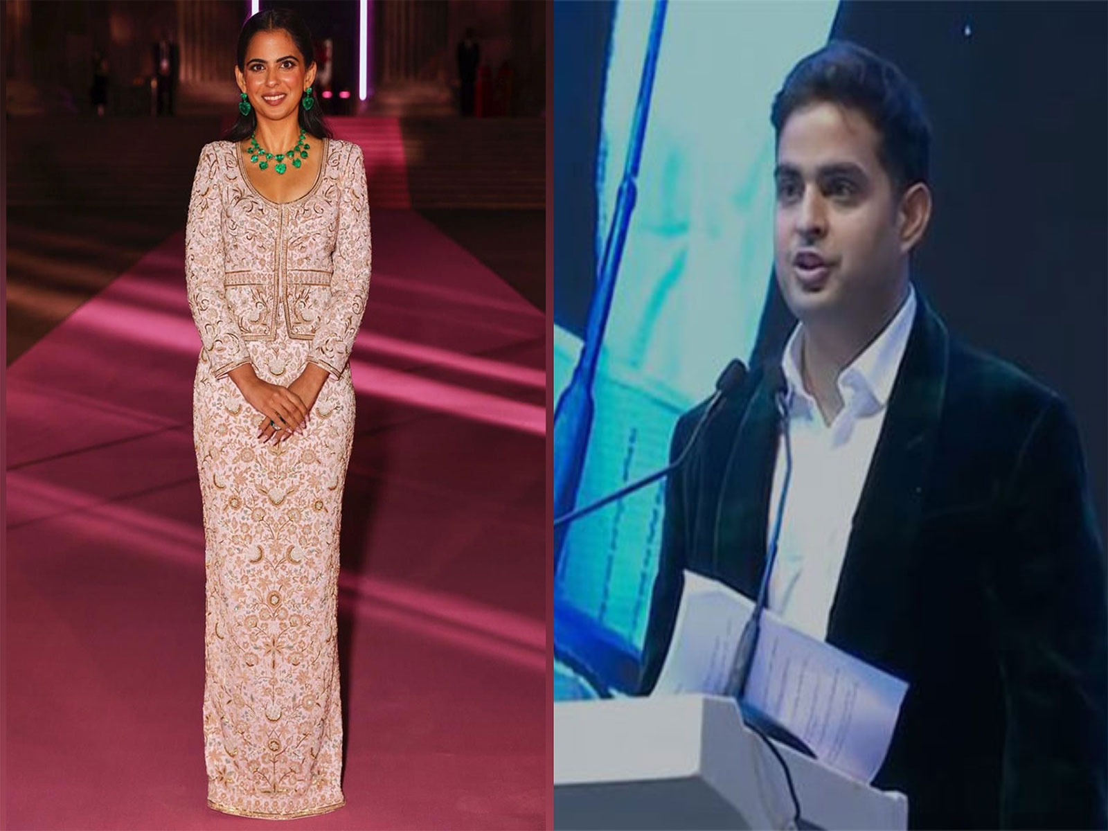 Isha Ambani at Pink Ball (Image source: Instagram account of NMACC,Akash Ambani Image: @RIL_Updates) Isha Ambani at Pink Ball (Image source: Instagram account of NMACC,Akash Ambani Image: @RIL_Updates)