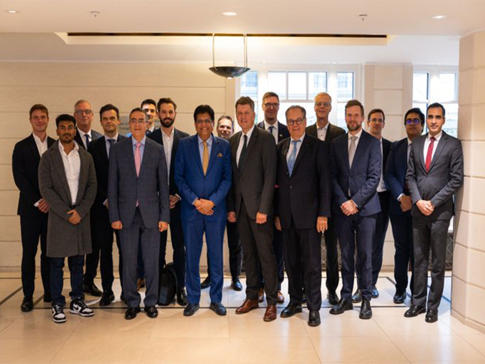Union Minister Piyush Goyal meets with German industry leaders in Berlin (Photo/X@PiyushGoyal) Union Minister Piyush Goyal meets with German industry leaders in Berlin (Photo/X@PiyushGoyal)