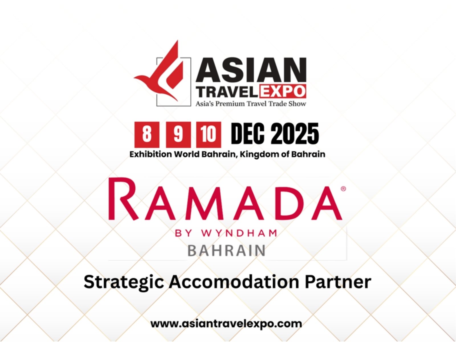 Asian Travel Expo 2025 Announces Strategic Collaboration with Ramada by Wyndham Bahrain Asian Travel Expo 2025 Announces Strategic Collaboration with Ramada by Wyndham Bahrain