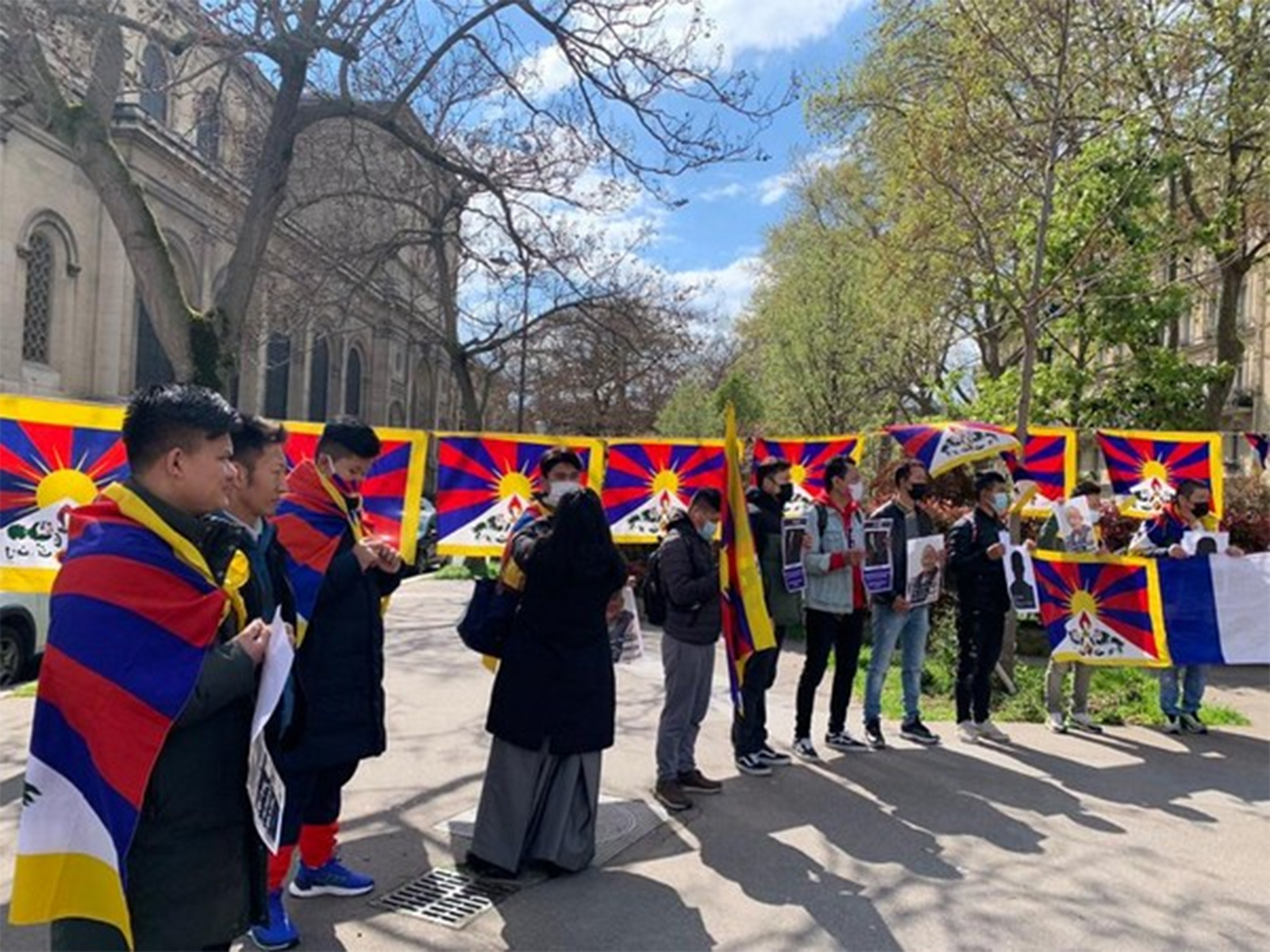 Tibet students group organises protest outside Chinese embassy in Paris (File Photo/ANI) Tibet students group organises protest outside Chinese embassy in Paris (File Photo/ANI)