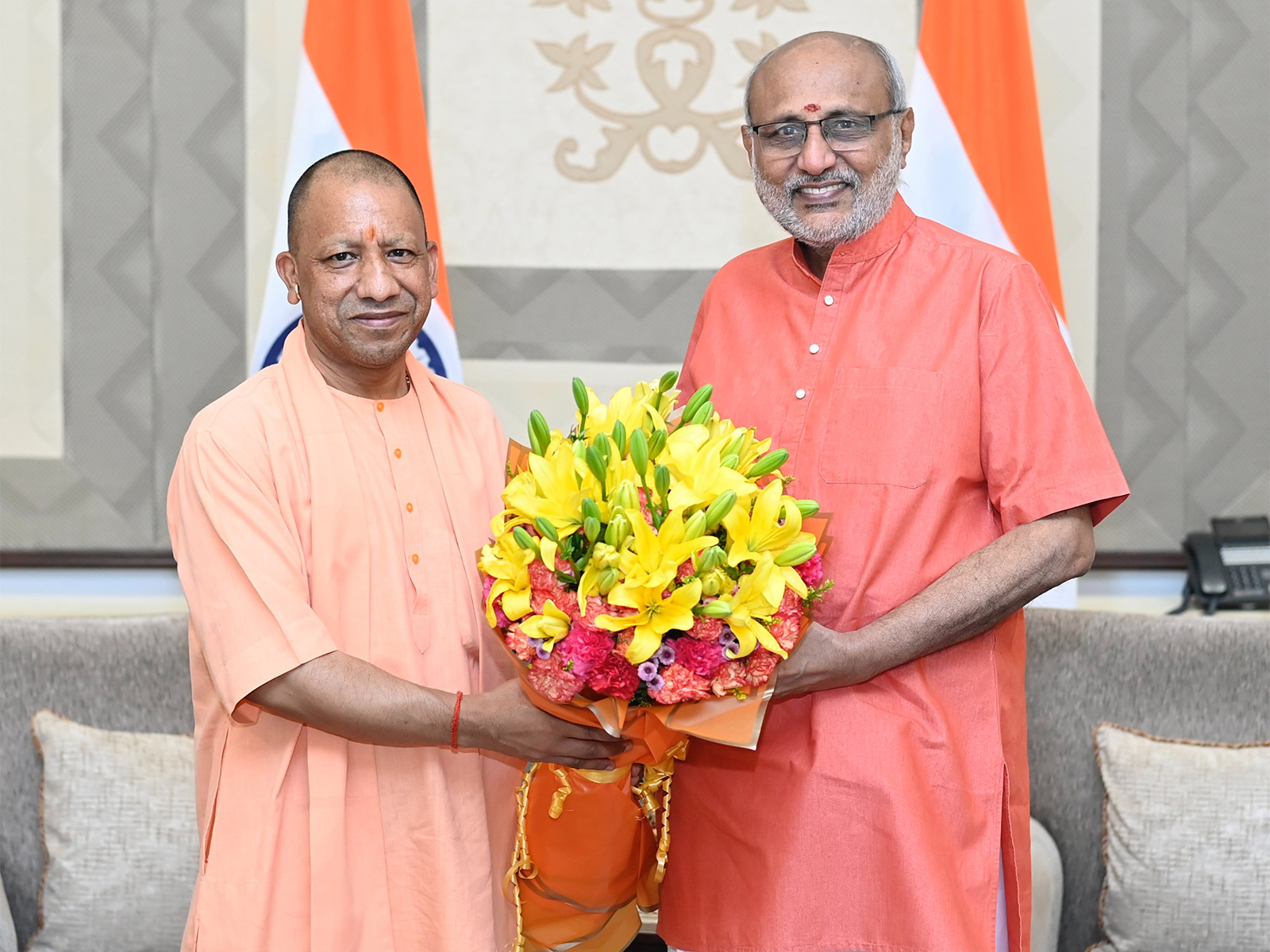 UP CM Yogi Adityanath meets with VP Radhakrishnan in New Delhi (Photo/@VPIndia) UP CM Yogi Adityanath meets with VP Radhakrishnan in New Delhi (Photo/@VPIndia)