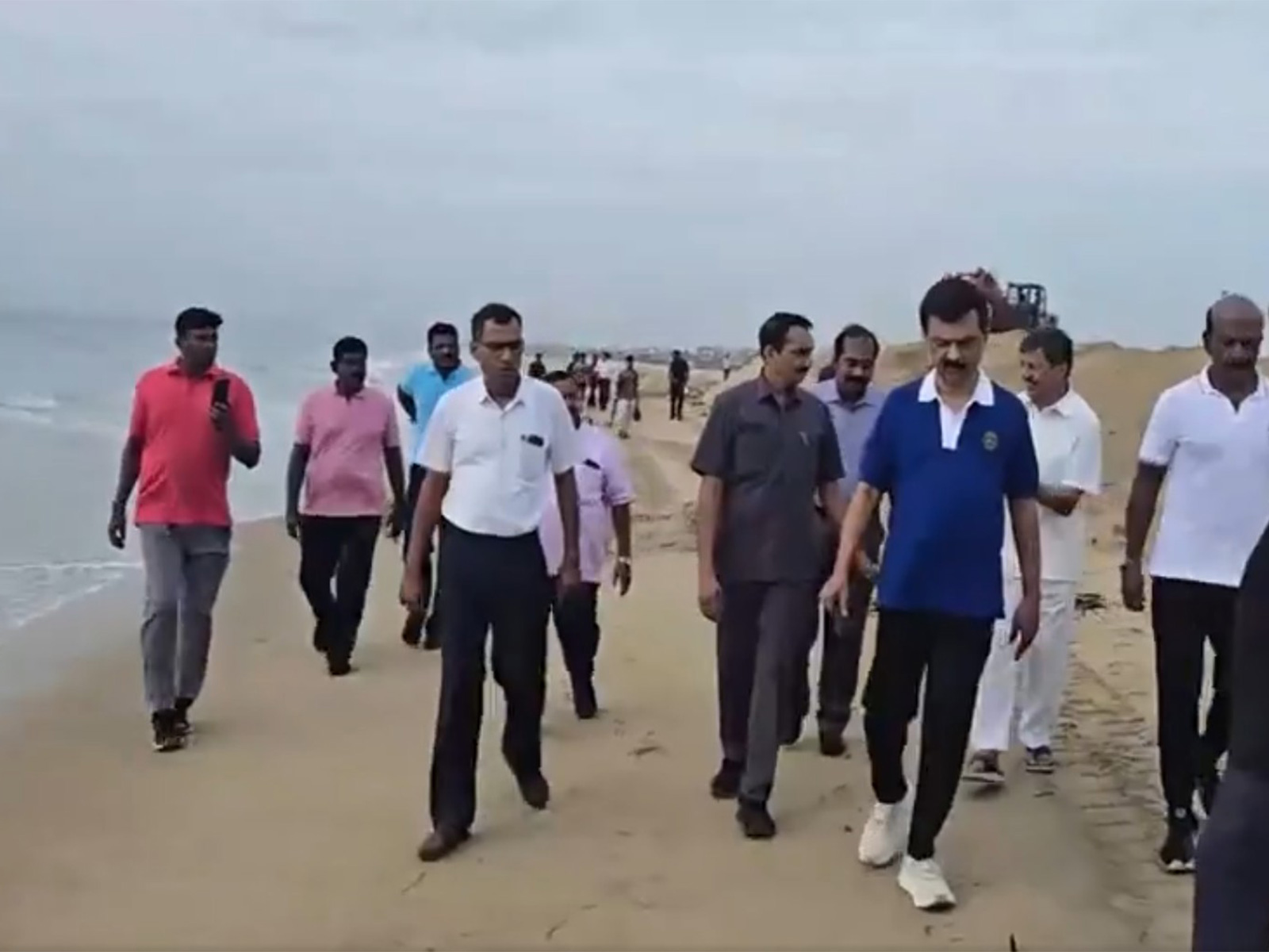 CM Stalin inspects Adyar River in Chennai (Photo/ANI) CM Stalin inspects Adyar River in Chennai (Photo/ANI)