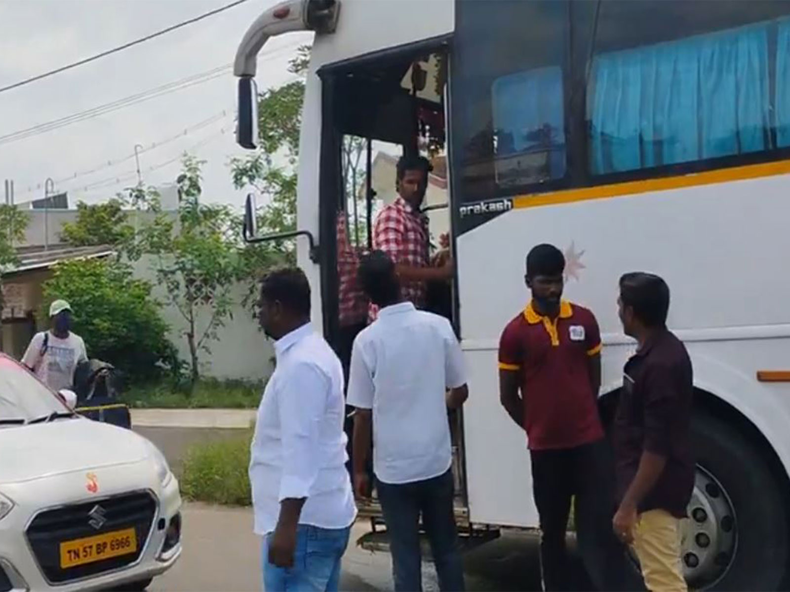 Karur tragedy victims’ families being transported to Chennai to meet TVK leader Vijay (Photo/ANI) Karur tragedy victims’ families being transported to Chennai to meet TVK leader Vijay (Photo/ANI)