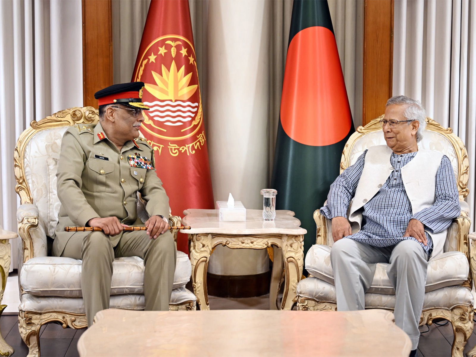 Chairman of Pakistan’s Joint Chiefs of Staff Committee (CJCSC), General Sahir Shamshad Mirza meet Bangladesh govt's Chief Adviser Muhammad Yunus (Photo: Chief Adviser's press wing ) Chairman of Pakistan’s Joint Chiefs of Staff Committee (CJCSC), General Sahir Shamshad Mirza meet Bangladesh govt's Chief Adviser Muhammad Yunus (Photo: Chief Adviser's press wing )