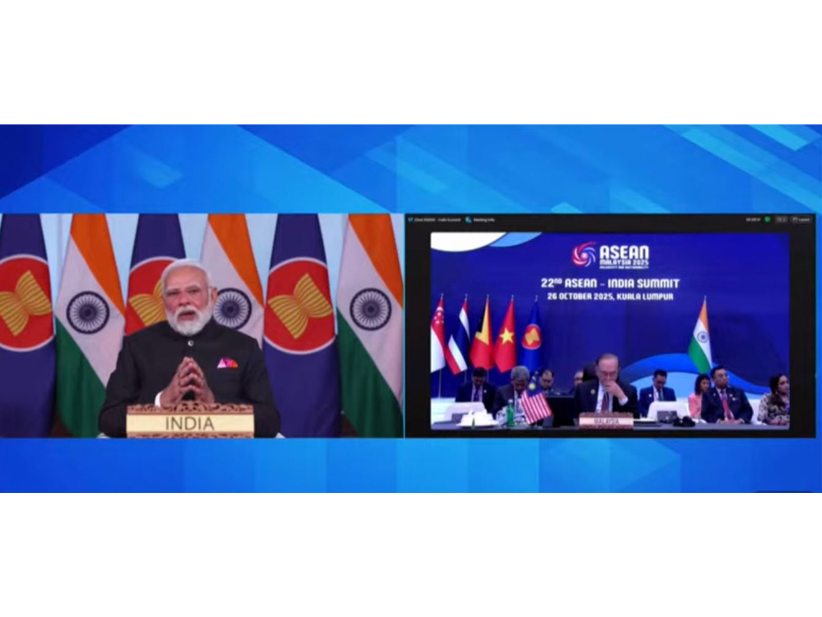 Prime Minister Narendra Modi virtually addressing 22nd ASEAN-India summit (Photo credit/YouTube/MEA) Prime Minister Narendra Modi virtually addressing 22nd ASEAN-India summit (Photo credit/YouTube/MEA)