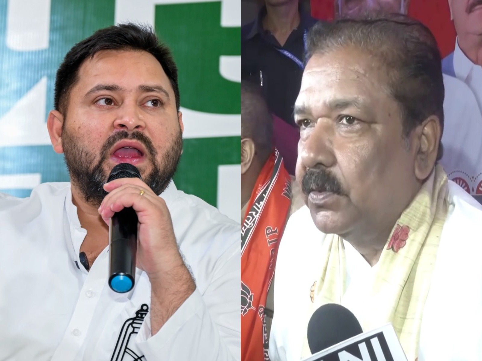 RJD leader Tejashwi Yadav and Bihar BJP President Dilip Jaiswal (Photo/ANI) RJD leader Tejashwi Yadav and Bihar BJP President Dilip Jaiswal (Photo/ANI)