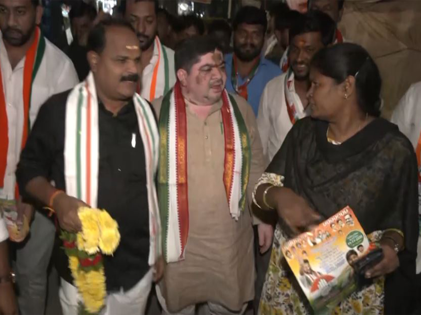 Telangana Minister Ponnam Prabhakar campaigns in Jubilee Hills (Photo/ANI)
