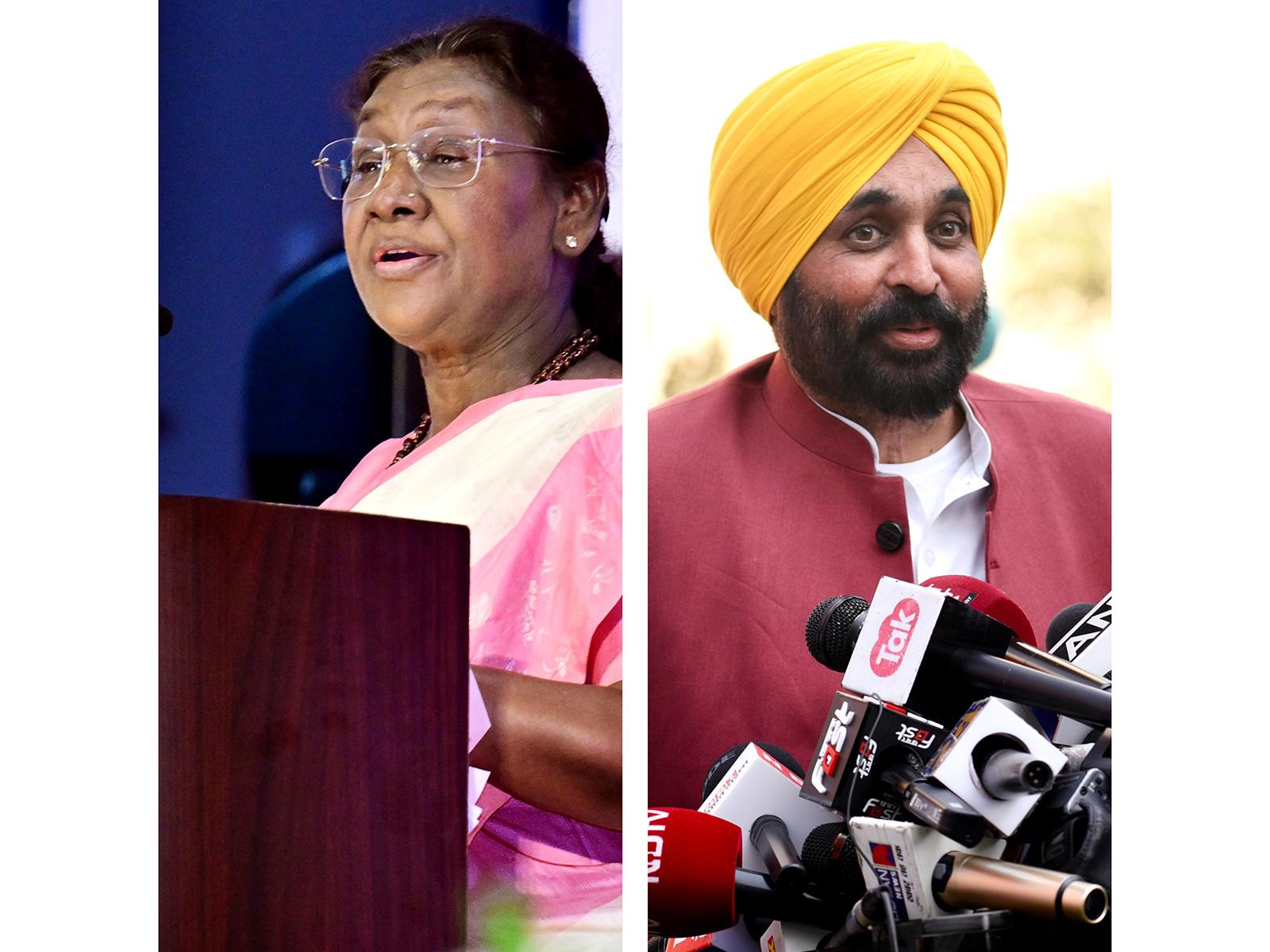 President Droupadi Murmu and Punjab Chief Minister Bhagwant Mann (File Photo/ANI) President Droupadi Murmu and Punjab Chief Minister Bhagwant Mann (File Photo/ANI)