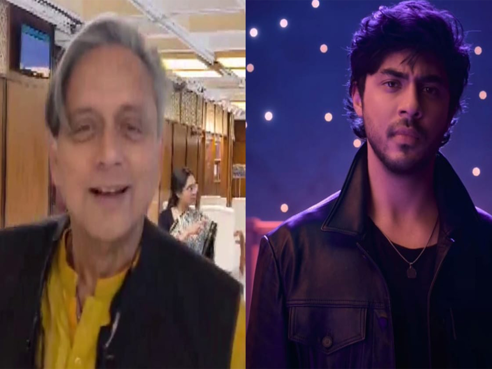 Shashi Tharoor (L) Aryan Khan (R) (Photo/ANI/Instagram/@netflix_in)) Shashi Tharoor (L) Aryan Khan (R) (Photo/ANI/Instagram/@netflix_in))