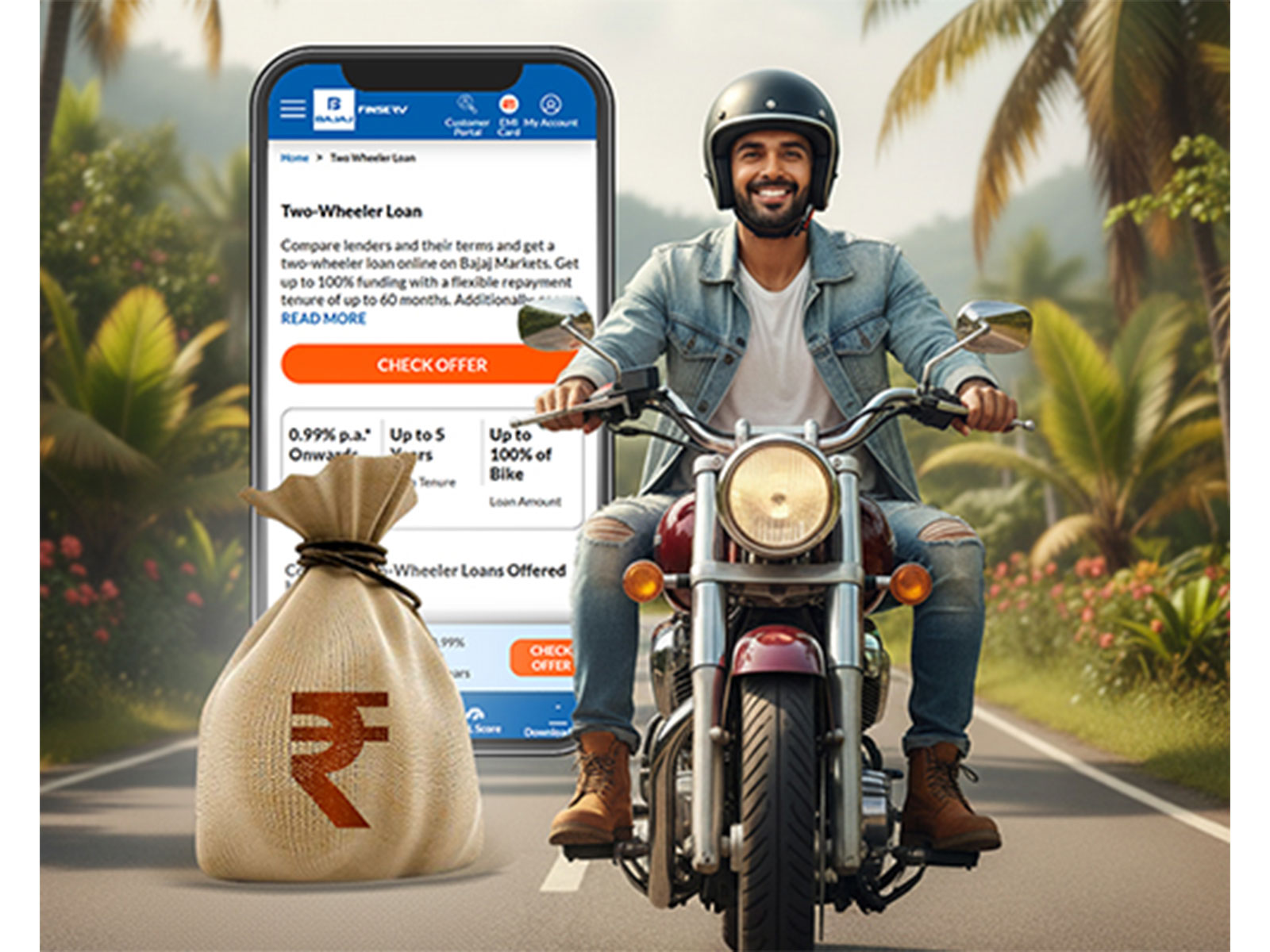 Apply for a two wheeler loan on Bajaj Markets Apply for a two wheeler loan on Bajaj Markets