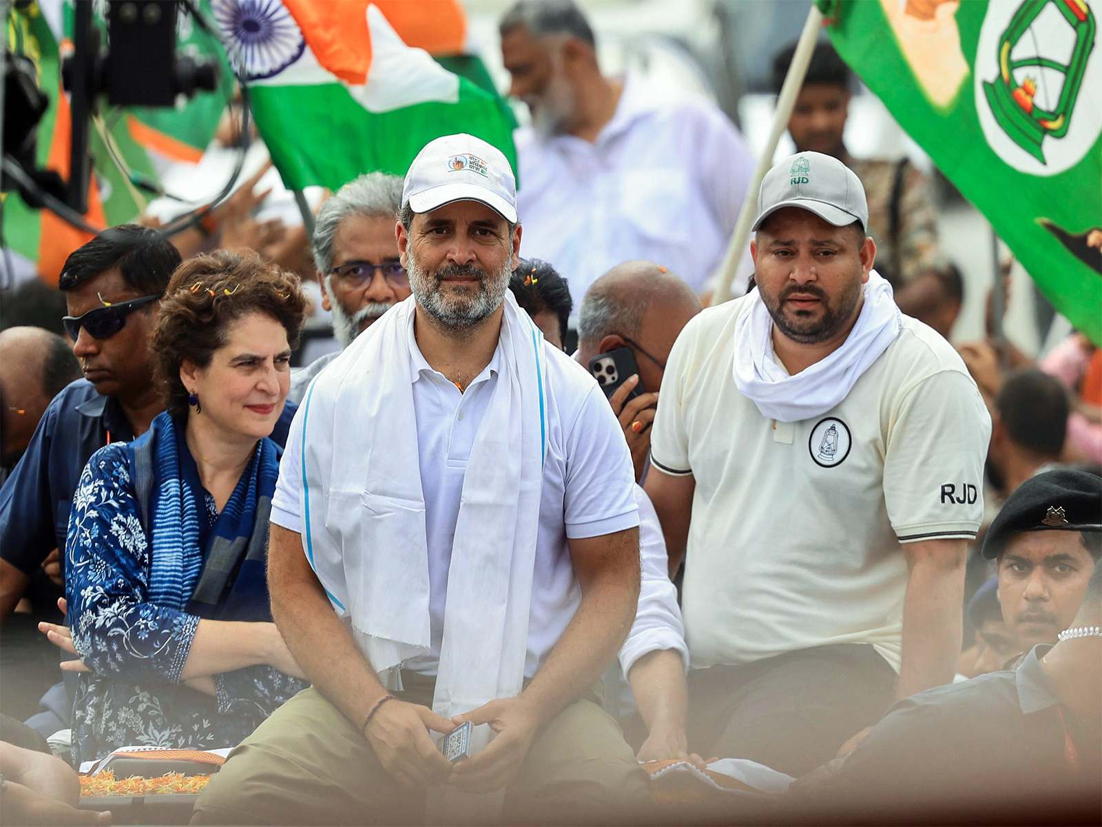 Lok Sabha Lop Rahul Gandhi and RJD leader Tejashwi Yadav (Photo/ANI) Lok Sabha Lop Rahul Gandhi and RJD leader Tejashwi Yadav (Photo/ANI)